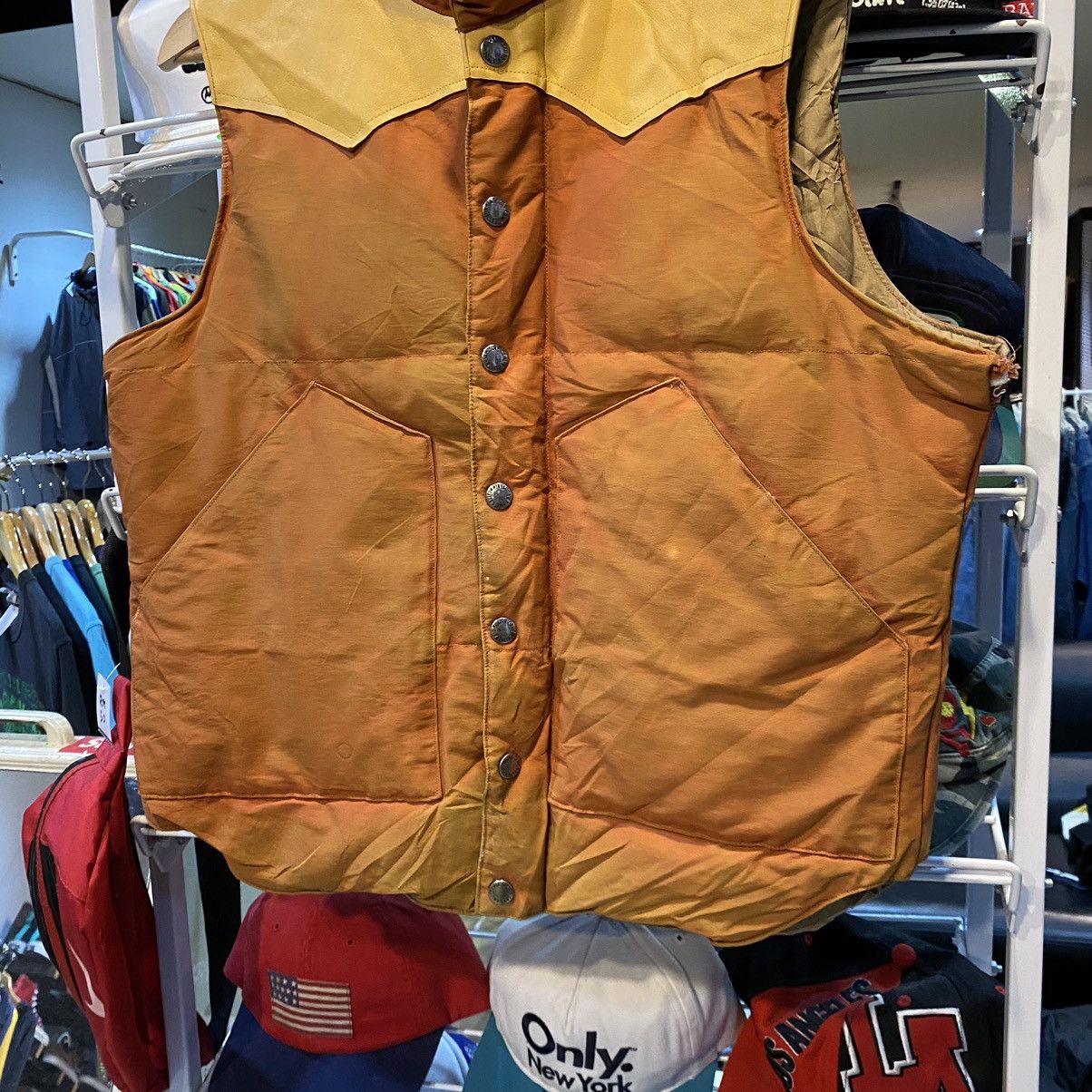 Japanese Brand Vintage Sugar Cane Down Vest Leather Size US S / EU 44-46 / 1 - 4 Thumbnail
