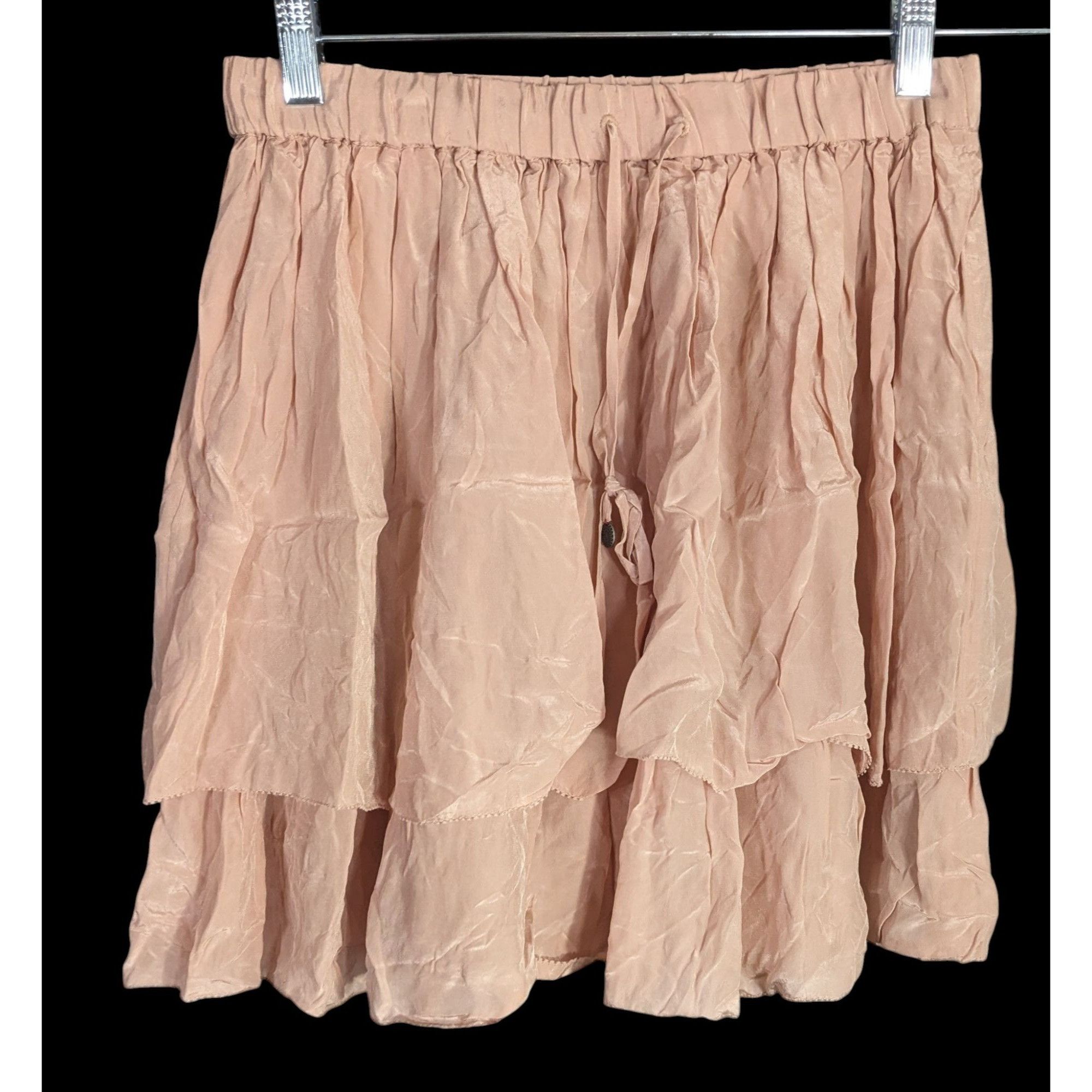Odd Molly Odd Molly Pink Tiered Skirt 100% Viscose Elastic Waist Size Size 28" / US 6 / IT 42 - 3 Thumbnail