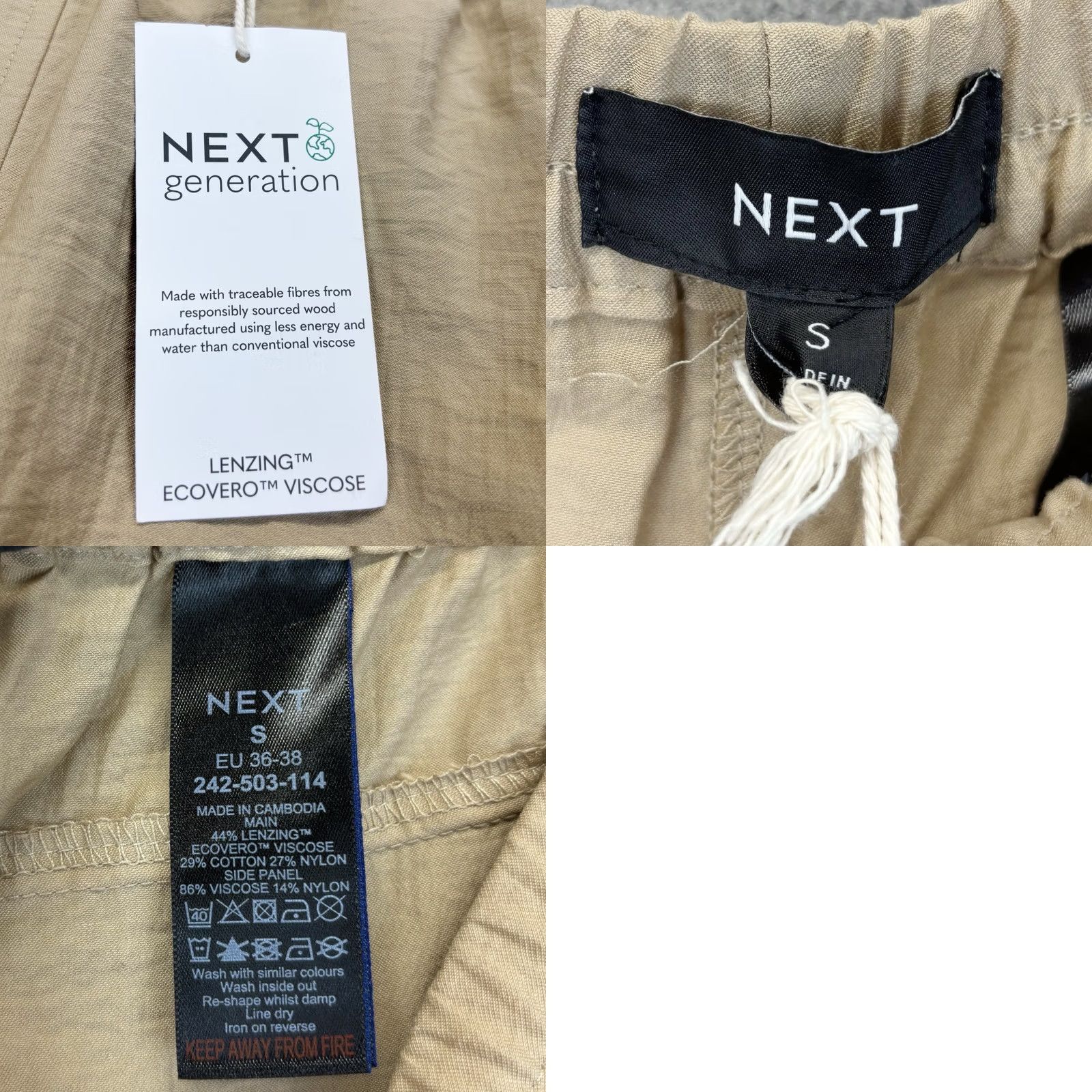 NEXT VINTAGE Next Side Stripe Pull On Track Pant Trousers Size S Women Camel Brown Black Size 28" / US 6 / IT 42 - 8 Thumbnail
