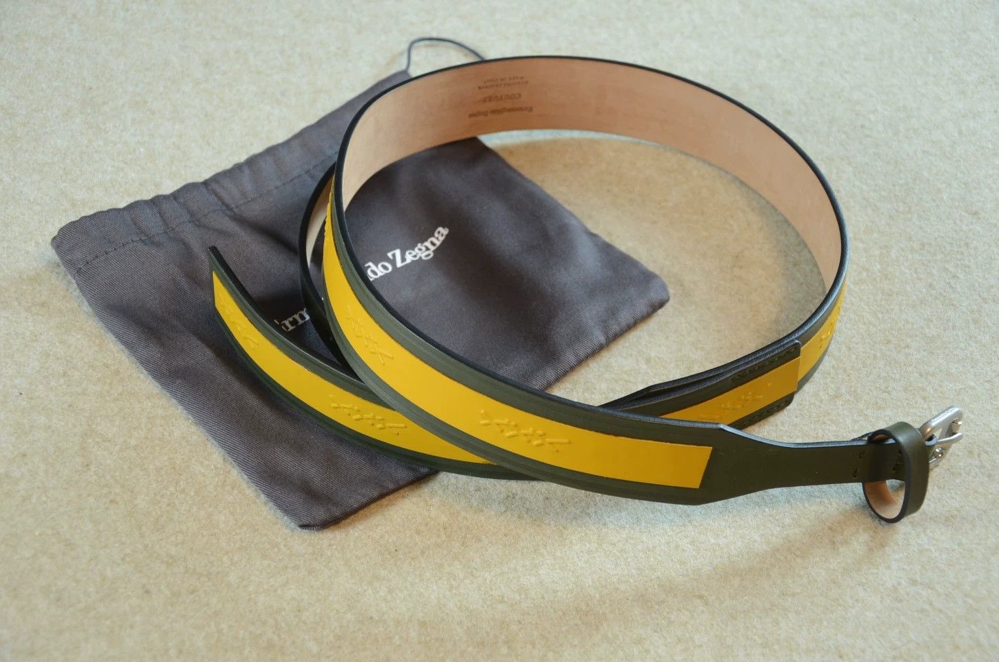Ermenegildo Zegna Zegna XXX Double Layer Belt 90cm Gray Pink Army Red Yellow Size ONE SIZE - 7 Thumbnail