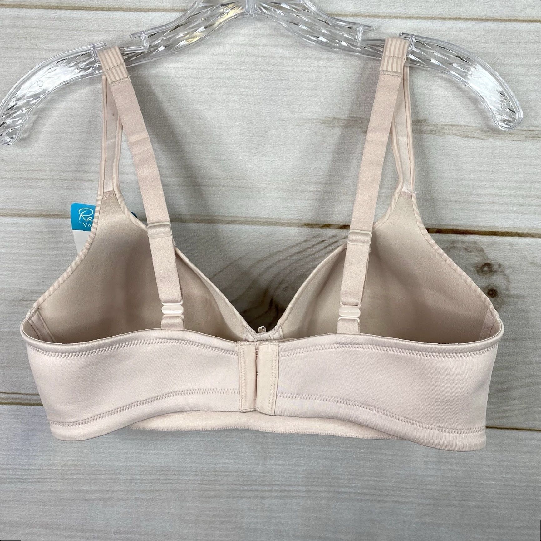 Vintage Vanity Fair Radiant Bra 36D Beige Striped Straps Convertible NWT Underwired Nylon Spandex Multiway Back Closure Fashion Women Size ONE SIZE - 6 Thumbnail