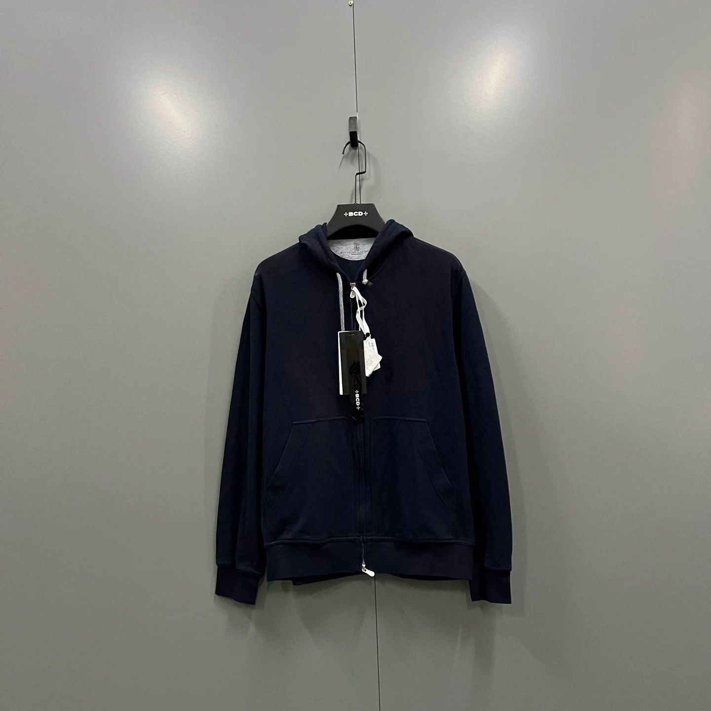 Brunello Cucinelli Brunello Cucinelli Blue Zip Hoodie L Size US L / EU 52-54 / 3 - 1 Thumbnail