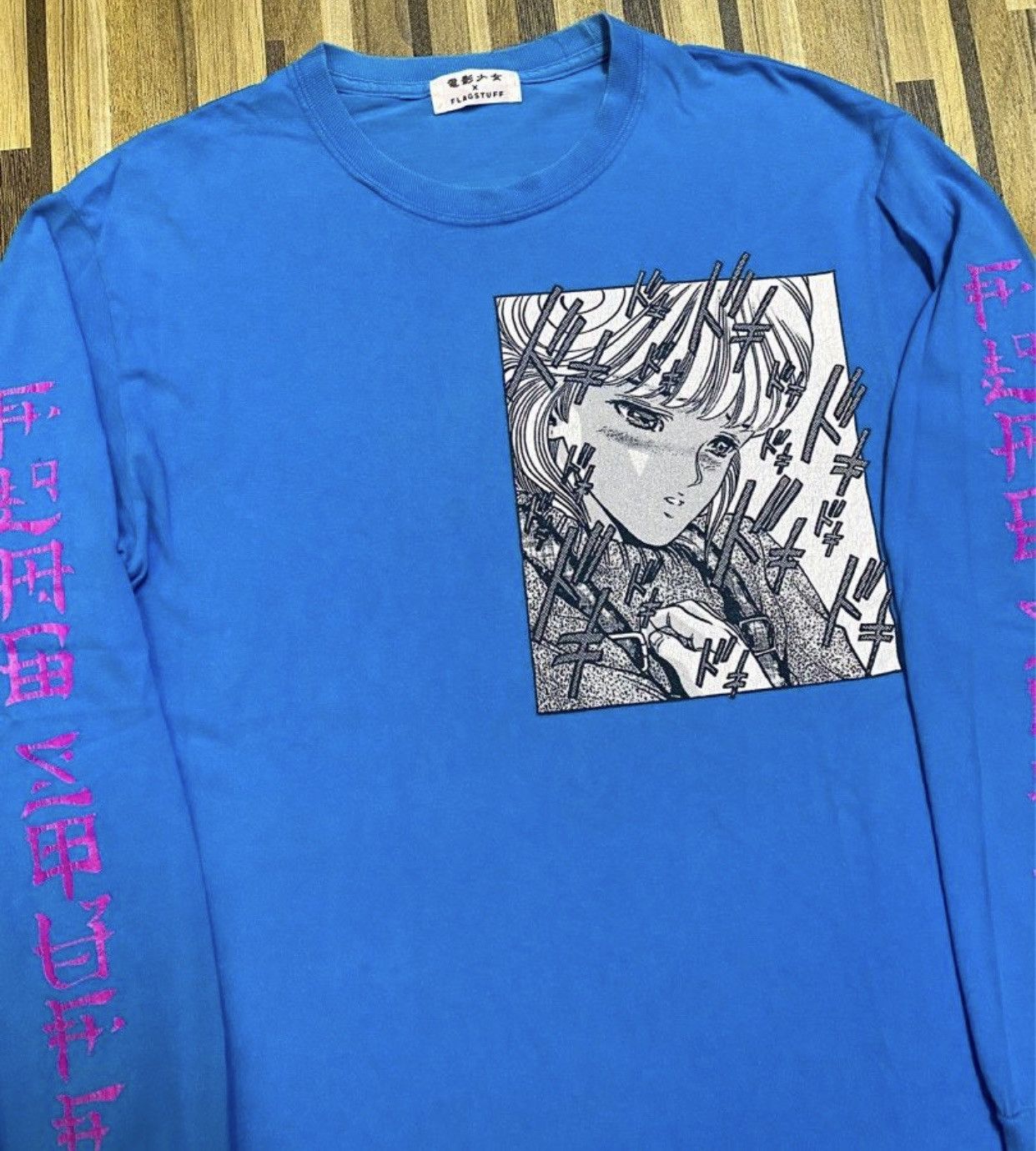 Anime × Flagstuff × Japanese Brand Flagstuff x Video Girl AI Longsleeve Den'ei Shōjo manga Size US L / EU 52-54 / 3 - 3 Thumbnail