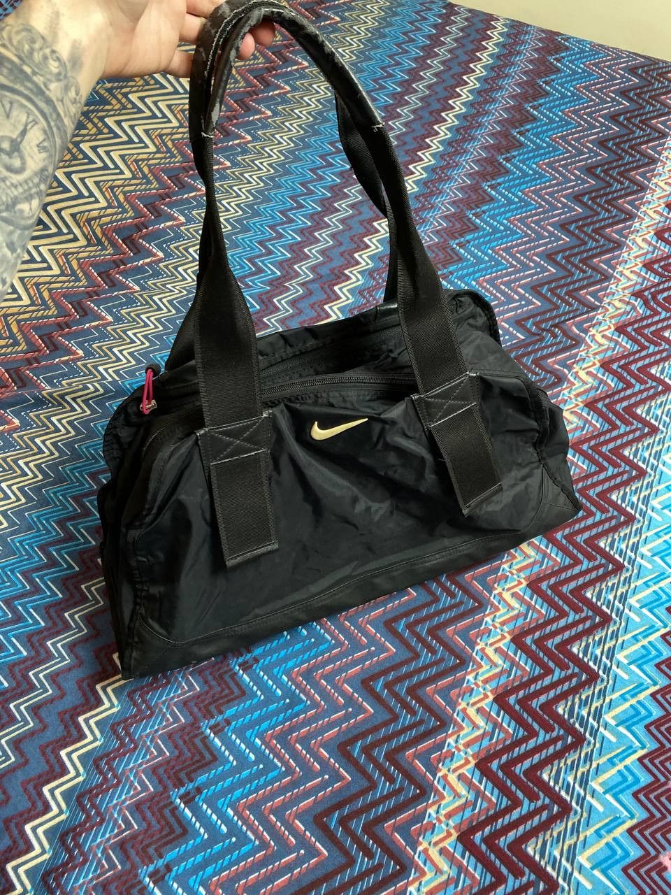 Nike bag with handles black Nike big logo Vintage streetwear Size ONE SIZE - 2 Thumbnail