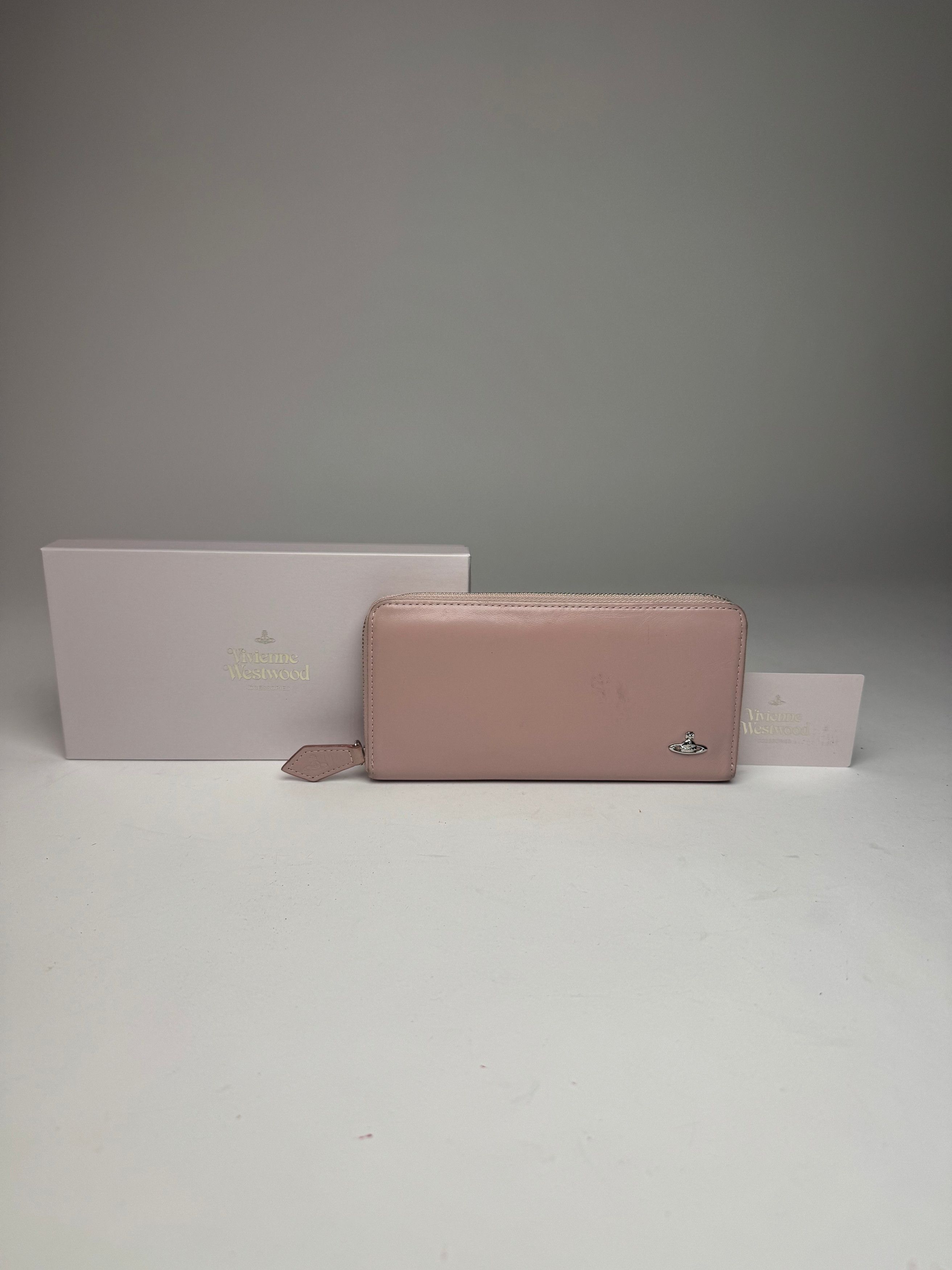 Vivienne Westwood Vintage Zippy Leather Wallet Pink Size ONE SIZE - 1 Thumbnail