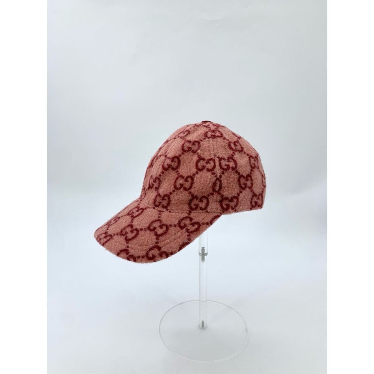 Gucci Gucci Pink Wool GG Pattern Baseball Cap With Adjustable Stra Size ONE SIZE - 2 Thumbnail