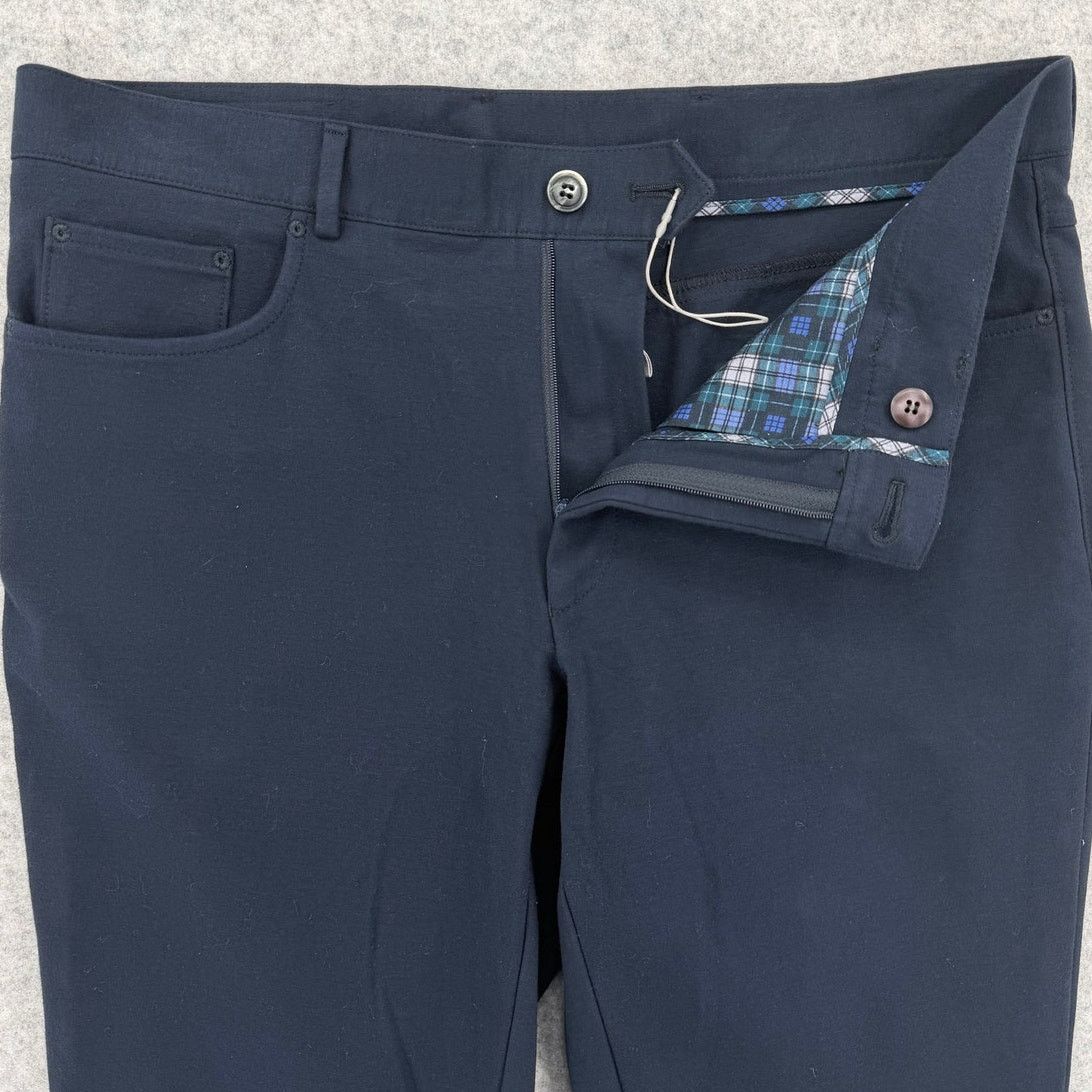 Samuelsohn NWOT Samuelsohn Elite Tech Navy Blue 5-Pocket Pants Men's 35 Size US 35 - 3 Thumbnail
