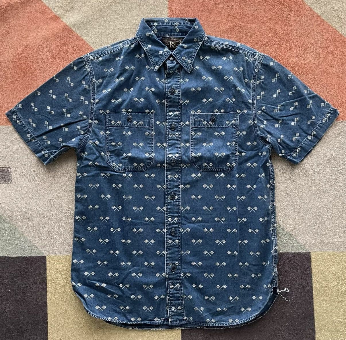 Ralph Lauren RRL Ralph Lauren Indigo Workwear Short Sleeve K22 Size US S / EU 44-46 / 1 - 1 Thumbnail
