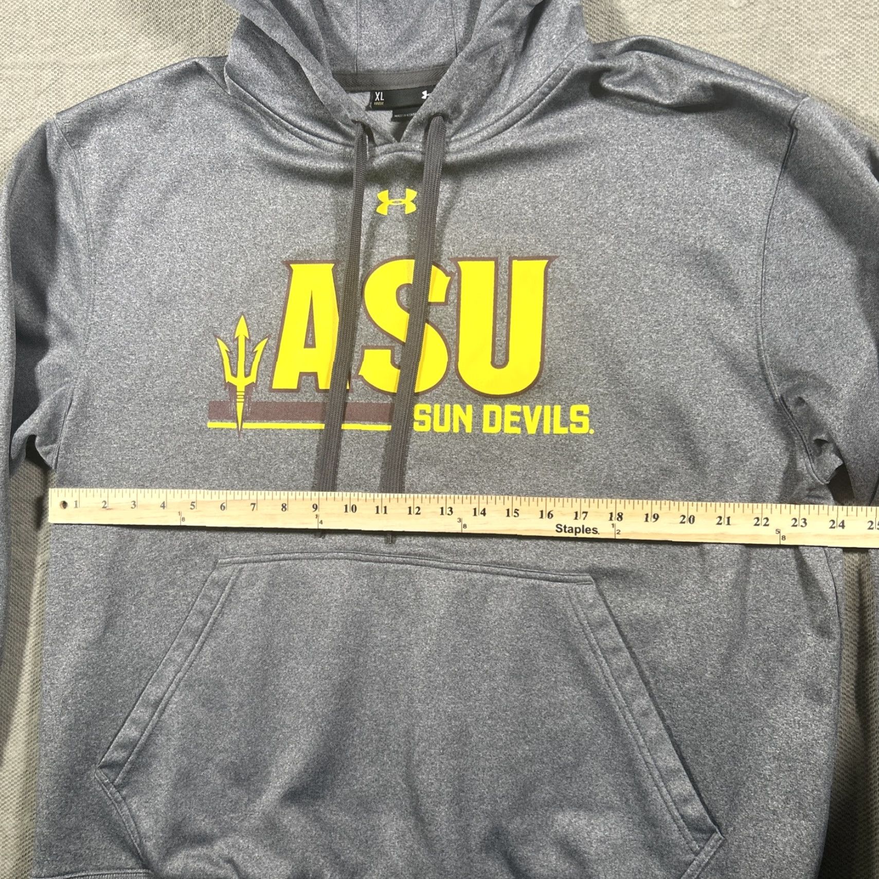 Under Armour ASU Sun Devils Under Armour Hoodie Sweatshirt Mens XL Gray Loose Fit Size US XL / EU 56 / 4 - 5 Thumbnail