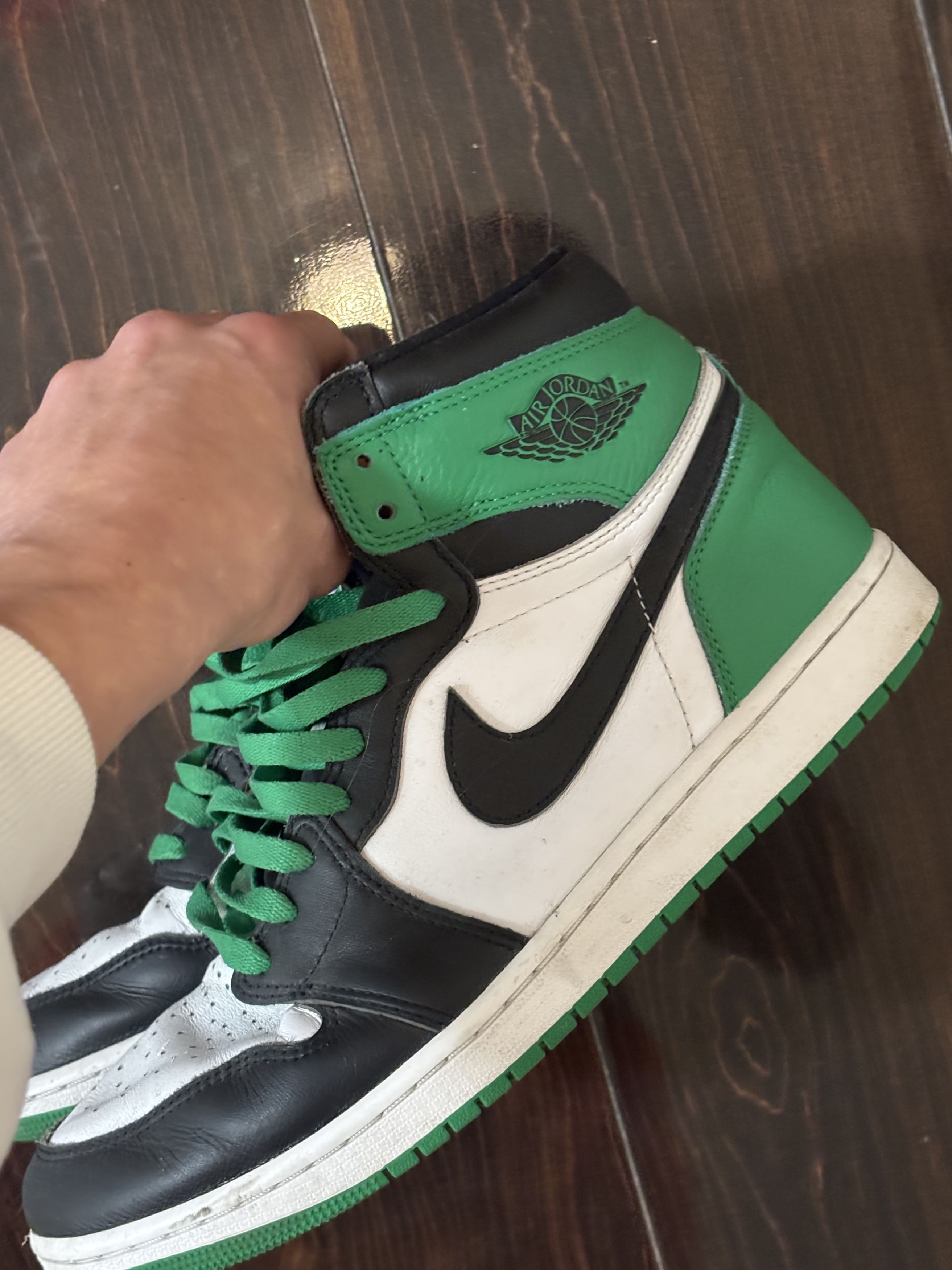 Nike Jordan 1 Lucky Green Size US 12 / EU 45 - 5 Thumbnail