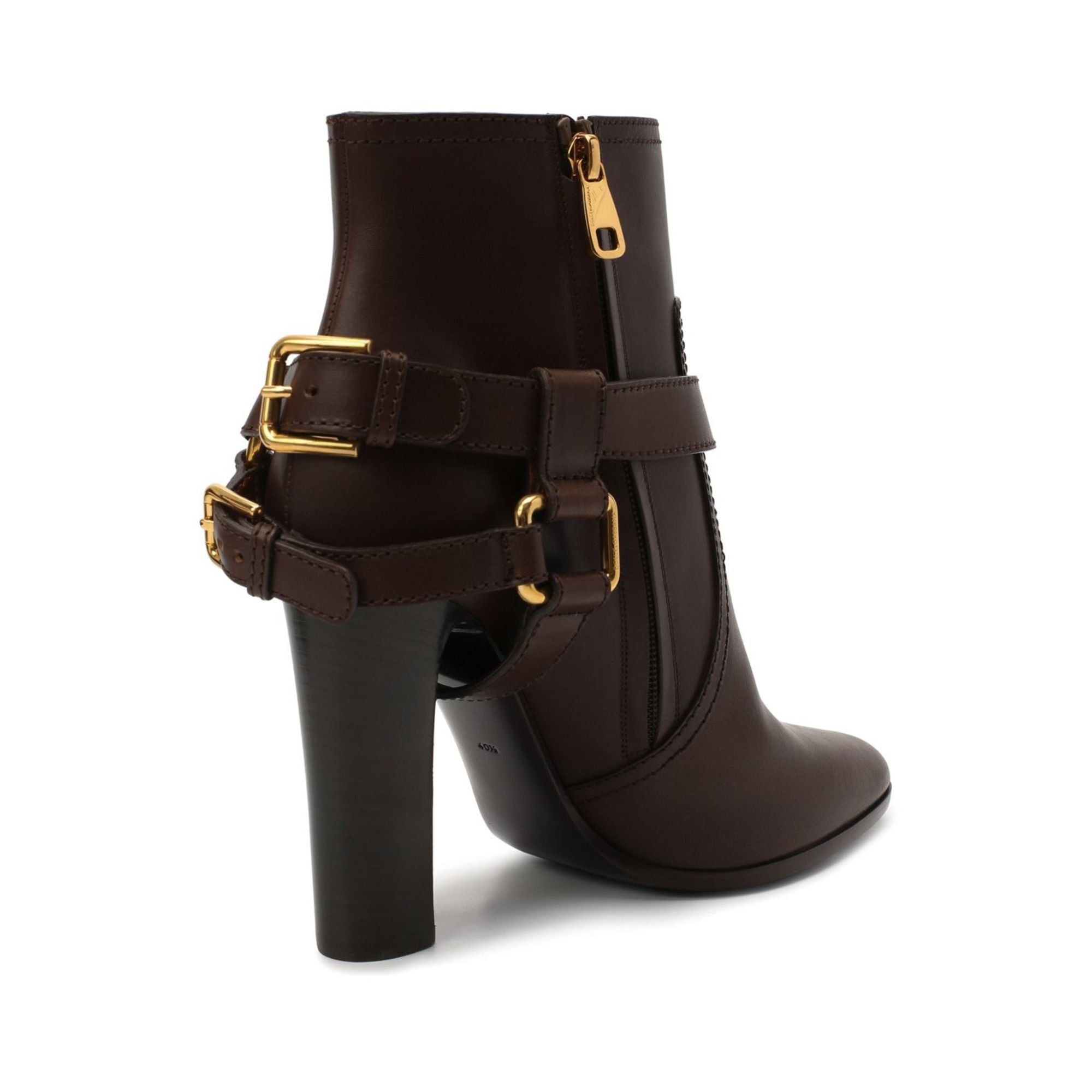 Dolce & Gabbana o1y0825 Square Heel Ankle Boots in Dark Brown Size US 5.5 / IT 35.5 - 3 Thumbnail