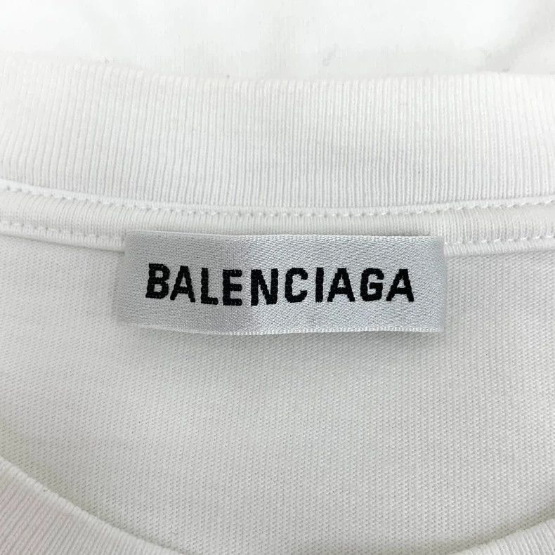 Balenciaga Balenciaga White logo monogram embroidered cotton crewneck Size US XS / EU 42 / 0 - 5 Thumbnail