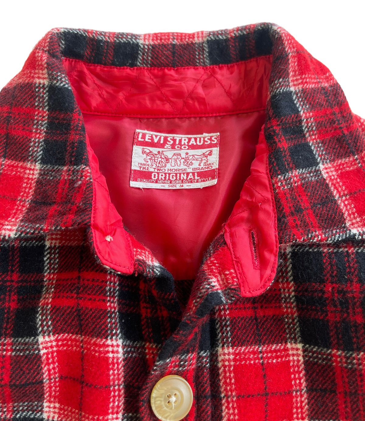 Levi's Vintage Levis Wool Tartan Flannel Size M / US 6-8 / IT 42-44 - 5 Thumbnail