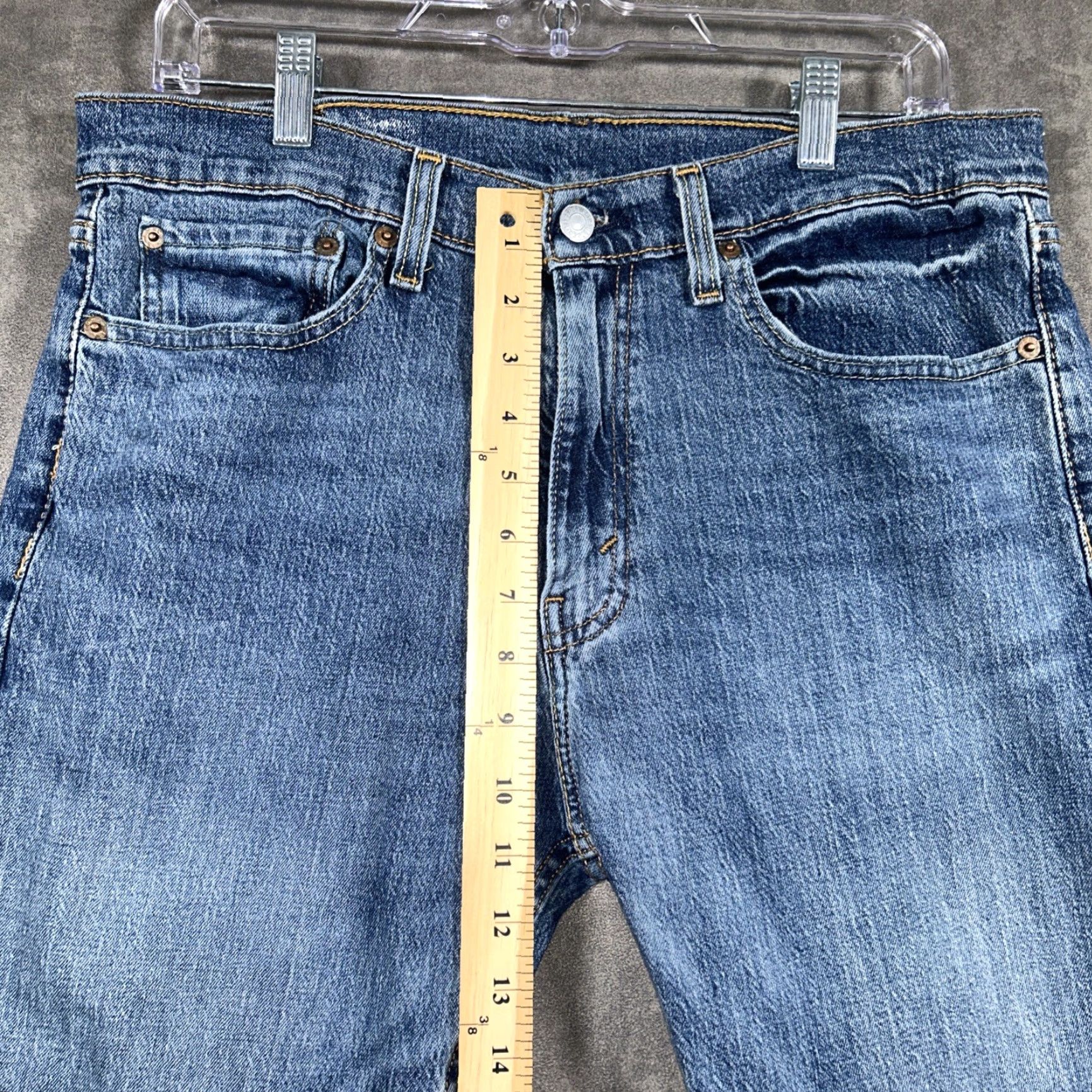 Levi's Levi's 505 Jeans Mens 32x30 Straight 5-Pocket Denim Cotton Blue Regular Waist 32 Inseam 30 Medium Wash Size US 32 / EU 48 - 4 Thumbnail