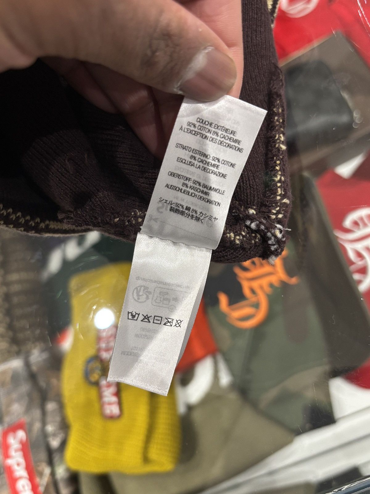 Supreme Supreme Big Logo Beanie (FW23) Tan Plaid Size ONE SIZE - 4 Thumbnail