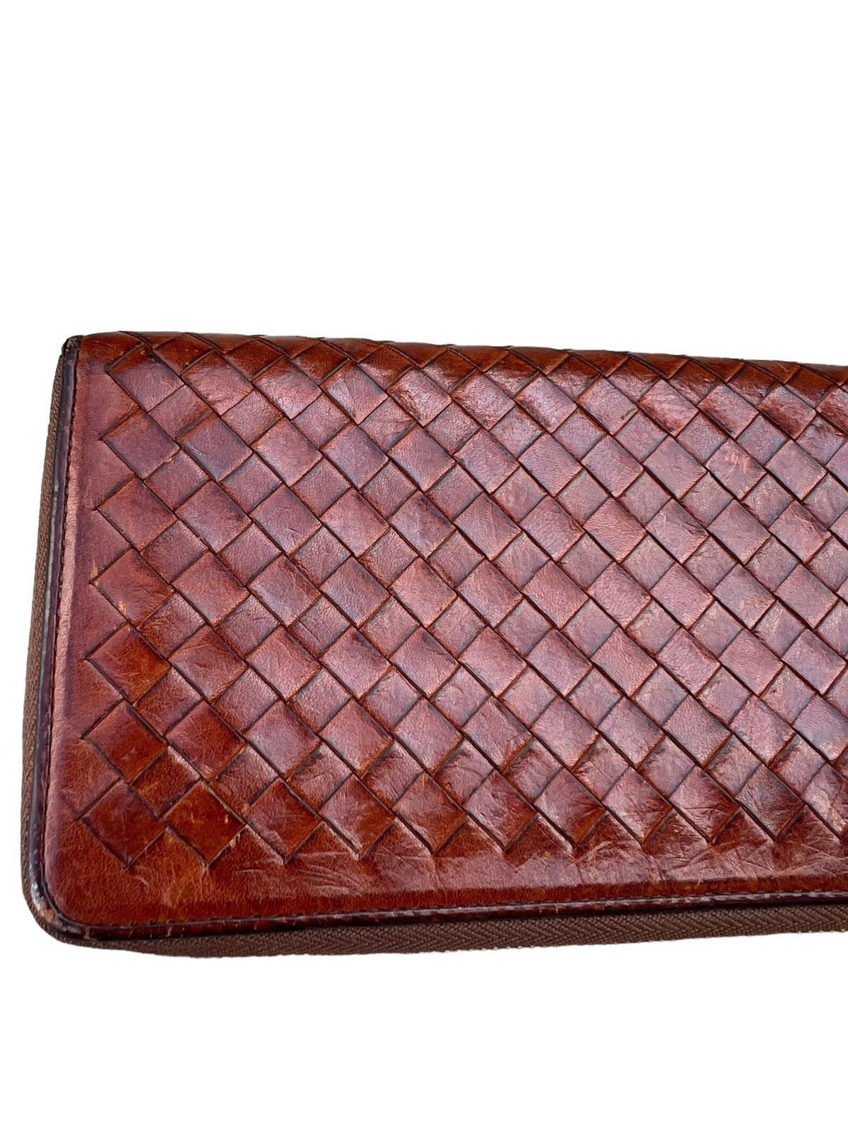 Leather RARE! Patina Woven Leather Cocomeister Wallet Purse Size ONE SIZE - 9 Thumbnail