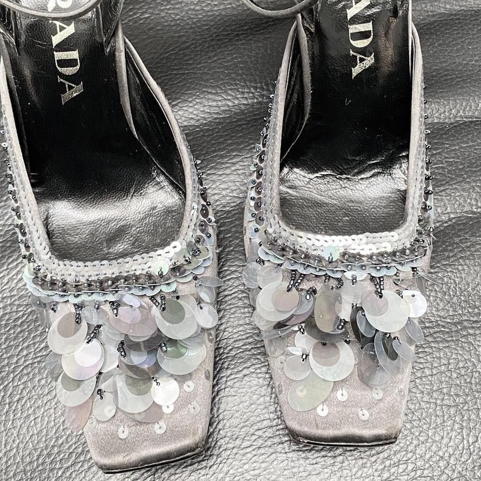 Prada Iconic Prada FW 1999 sequin heel collection Size US 6 / IT 36 - 3 Thumbnail