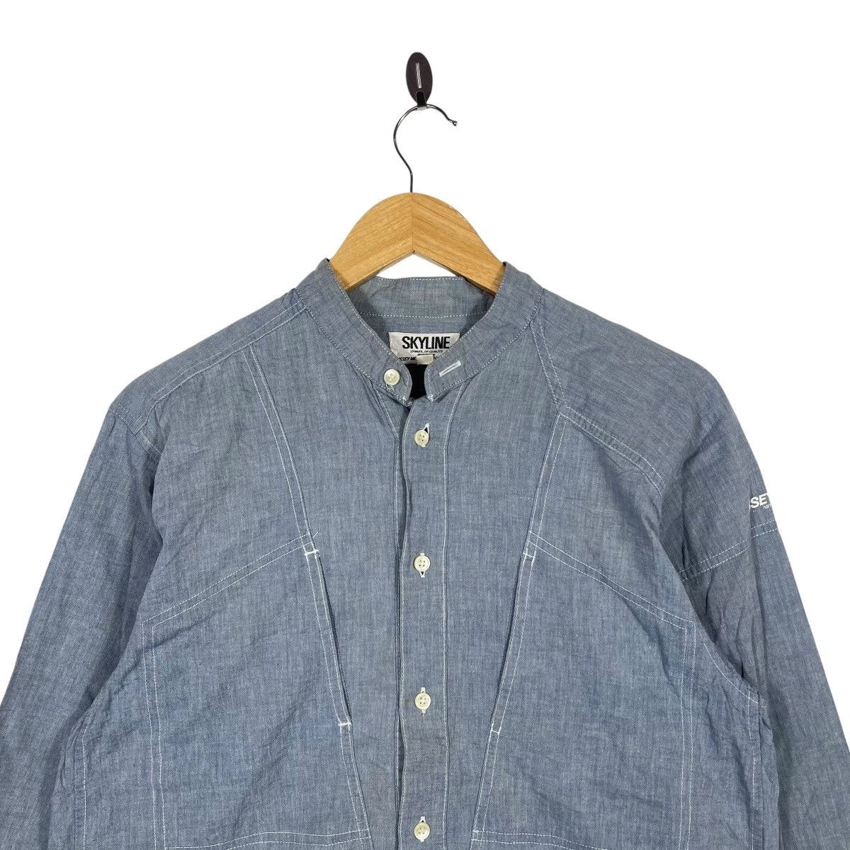 Issey Miyake Issey Miyake Skyline Chambray Shirt Minimal Design Studio Size US M / EU 48-50 / 2 - 2 Thumbnail