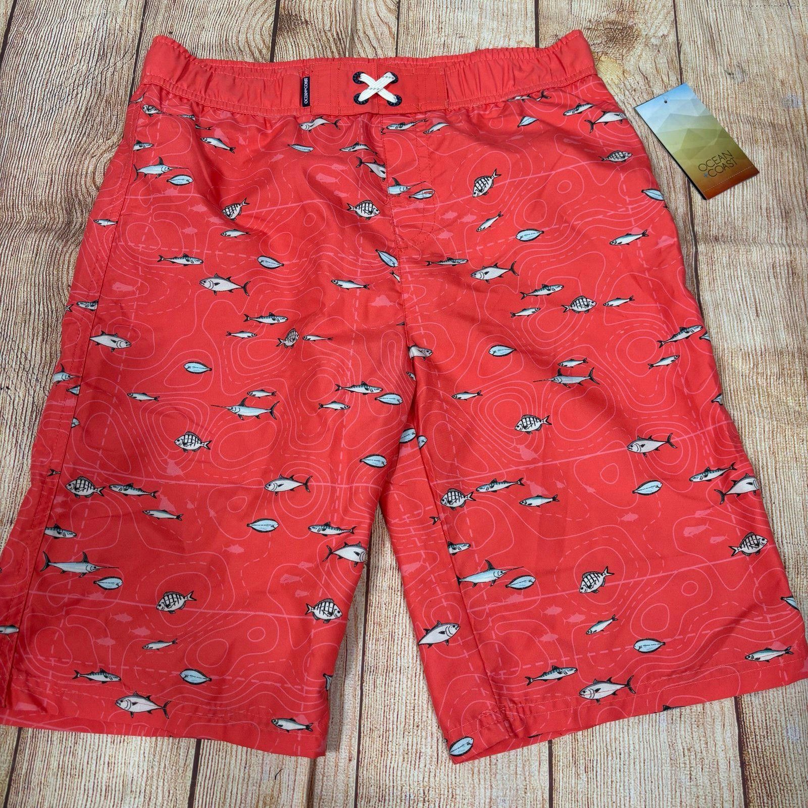 Other Ocean + Coast Red Fish Pattern Swim Shorts Boys Large NWT Size US 26 / EU 42 - 1 Thumbnail
