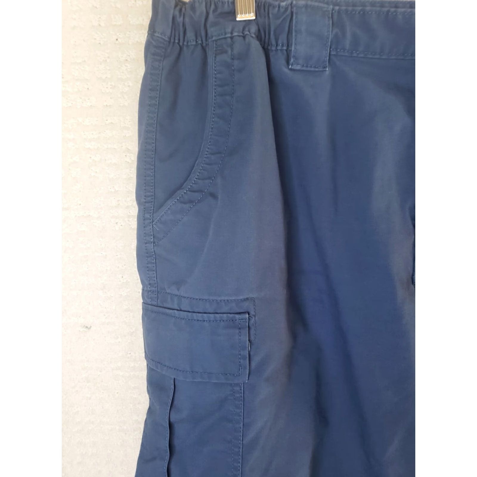 Savane Savane Cargo Shorts Blue Elastic Waist Cotton Outdoor Hiking Utility 40x9 Men Regular 40in Flat Front Pockets Size US 40 / EU 56 - 5 Thumbnail