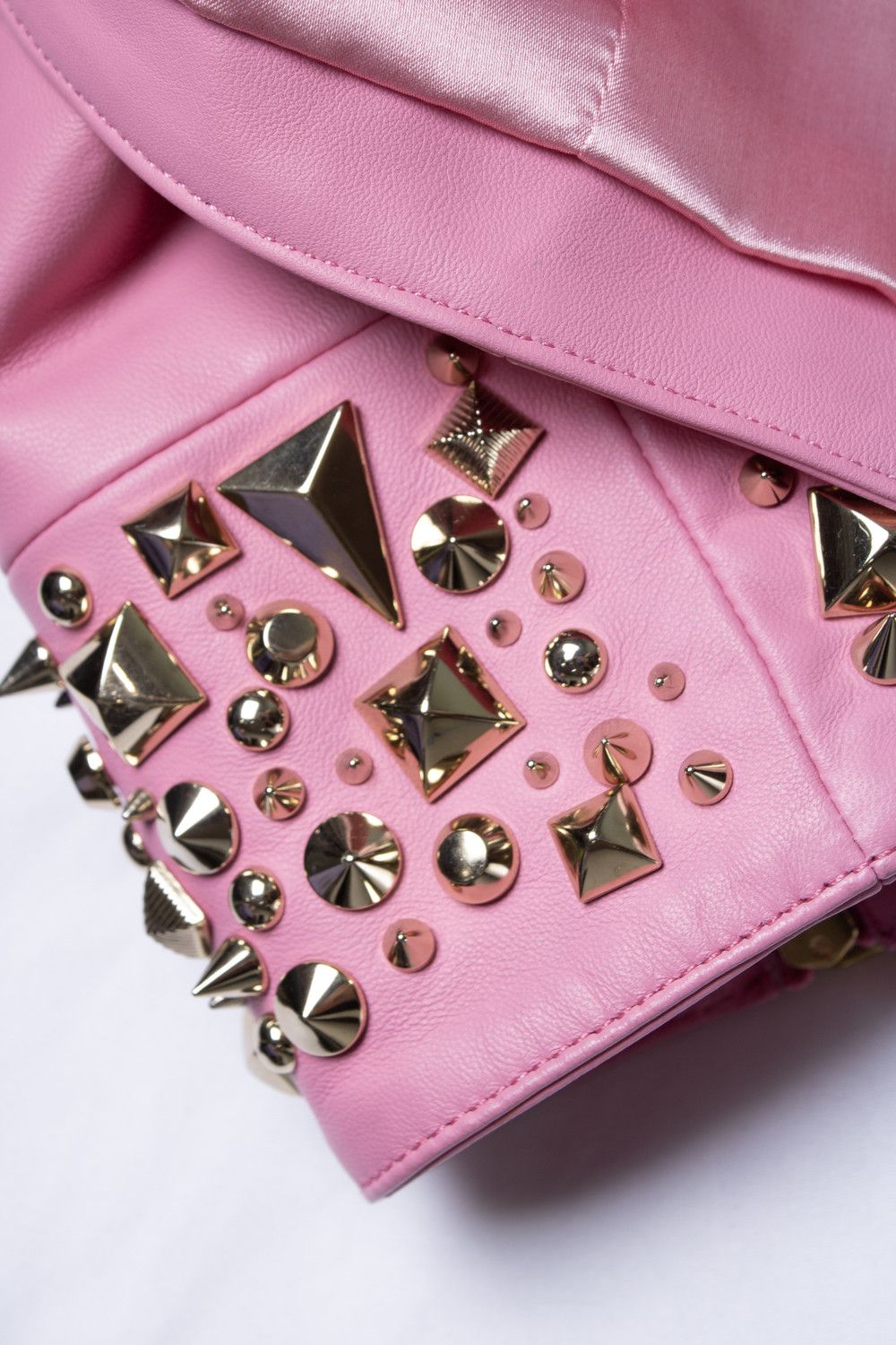 Philipp Plein Philipp Plein, Pink Disney cropped leather biker Size S / US 4 / IT 40 - 9 Thumbnail
