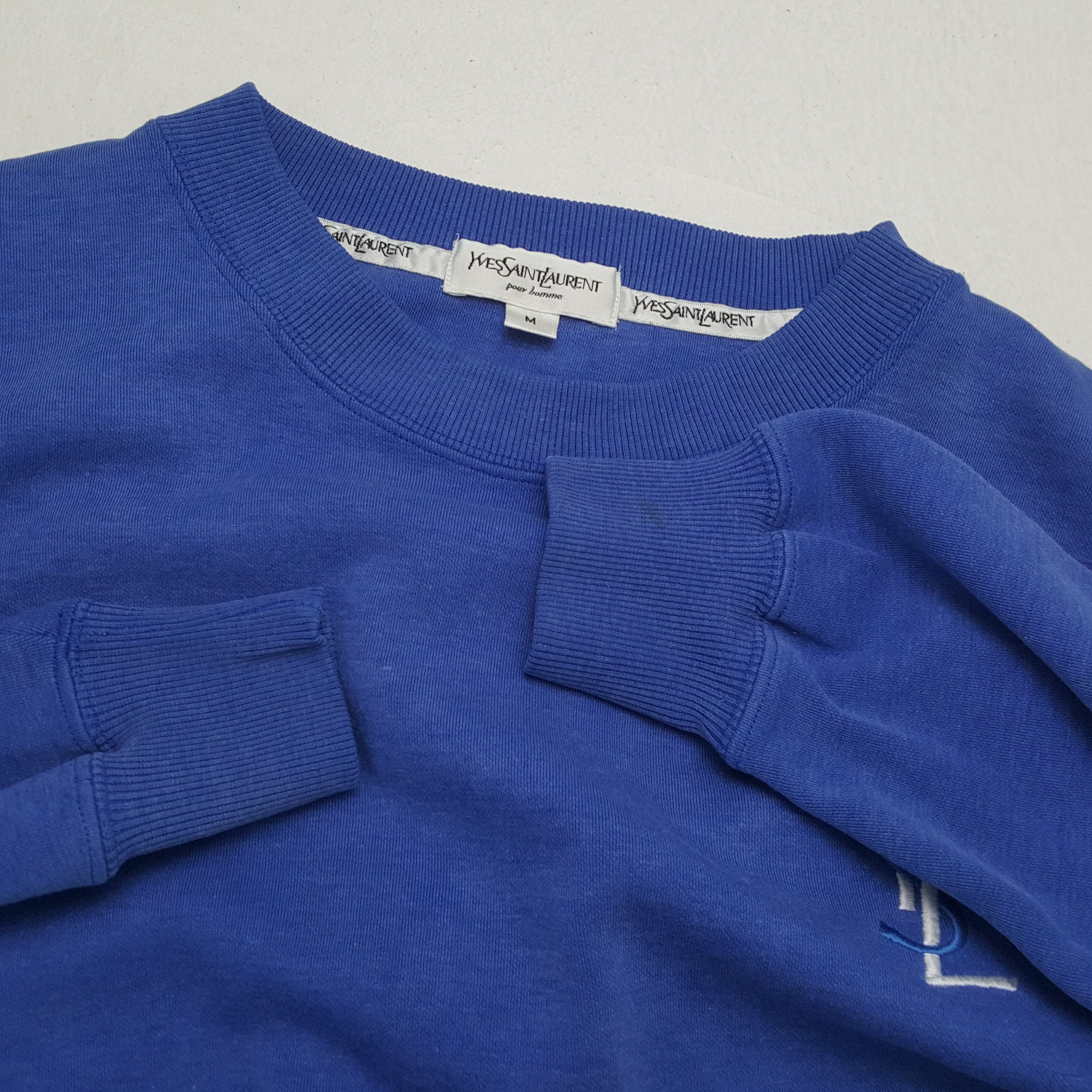 Vintage × Yves Saint Laurent YVES Saint Laurent Fashion Brand Logo Design Sweatshirt Size US L / EU 52-54 / 3 - 9 Thumbnail