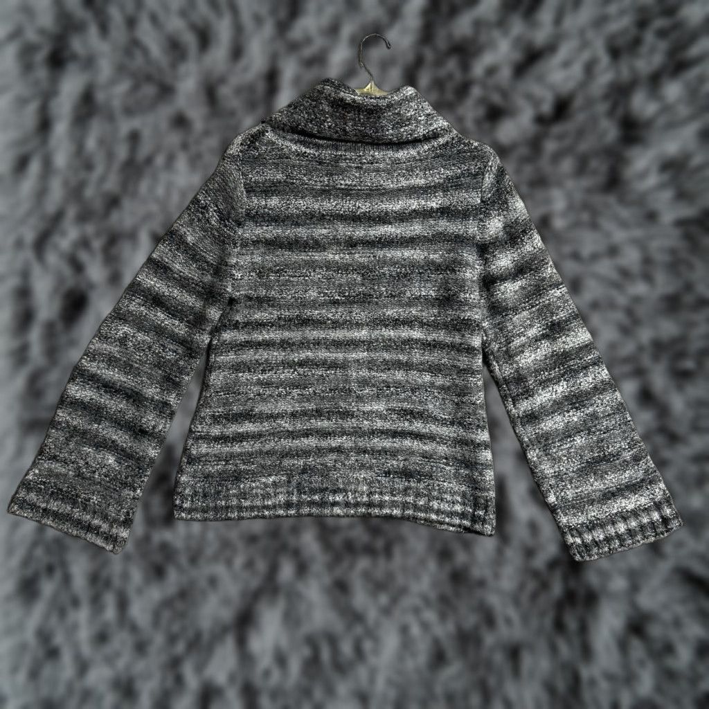 Vintage VINTAGE B Moss Turtleneck Sweater Medium Marled Knit Striped Cozy Cabincore 80s 90s Womens Size M / US 6-8 / IT 42-44 - 1 Thumbnail