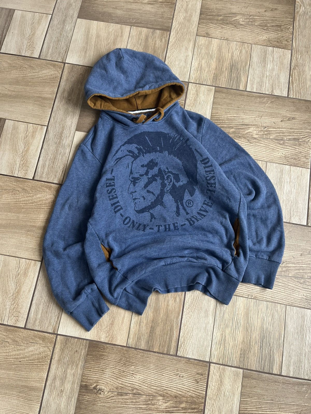 Diesel Designer Diesel Only The Brave Big Logo Hoodie Avant-Garde Size US M / EU 48-50 / 2 - 2 Thumbnail