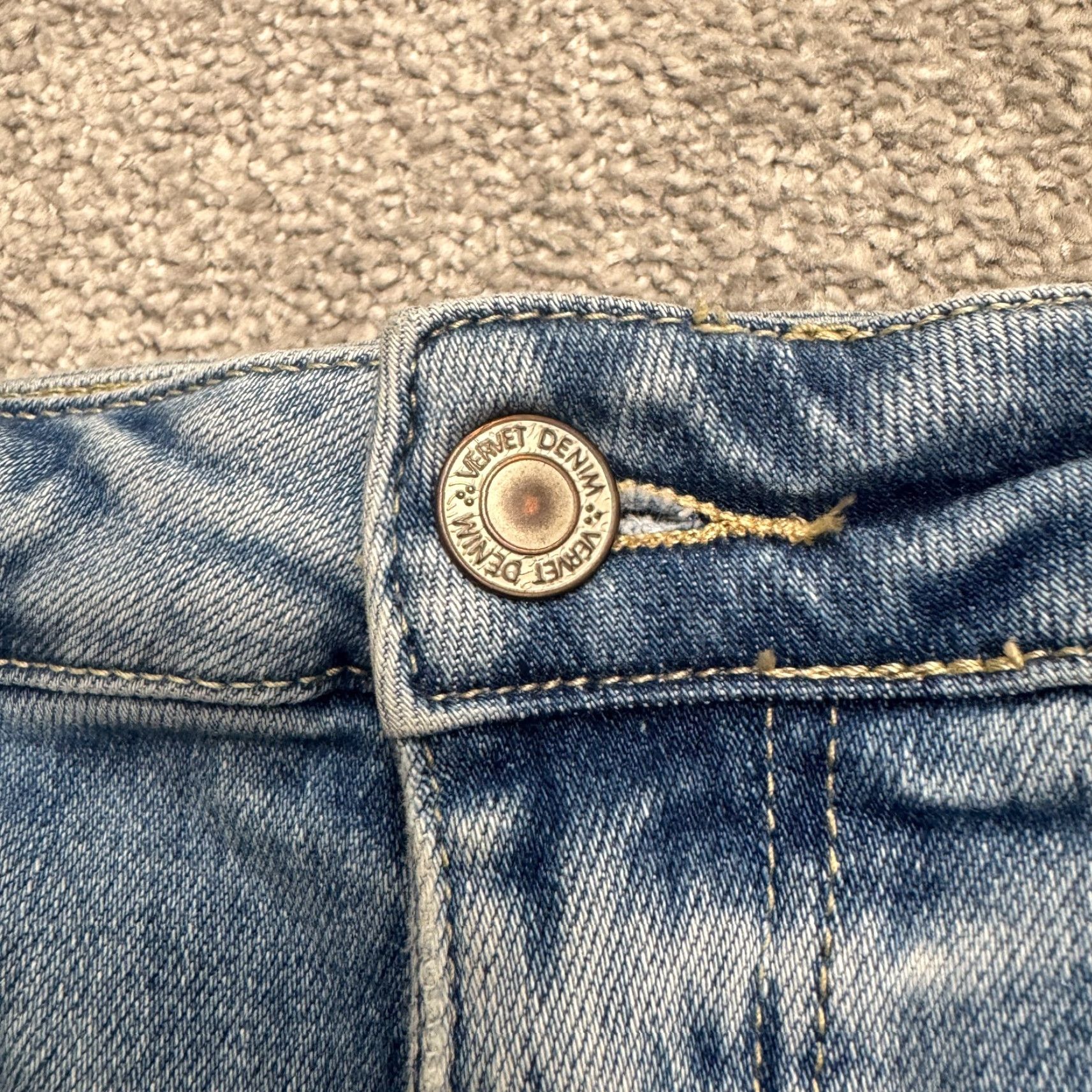 Vintage Vervet Jeans Womens 28 Distressed Straight Leg High Rise Denim Blue Stretch 5-Pocket Design Modern City Streetwear Womens Size 28" / US 6 / IT 42 - 3 Thumbnail