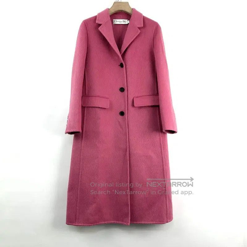 Dior Dior Pink Wool Long Coat for Women . Size XS / US 0-2 / IT 36-38 - 1 Thumbnail