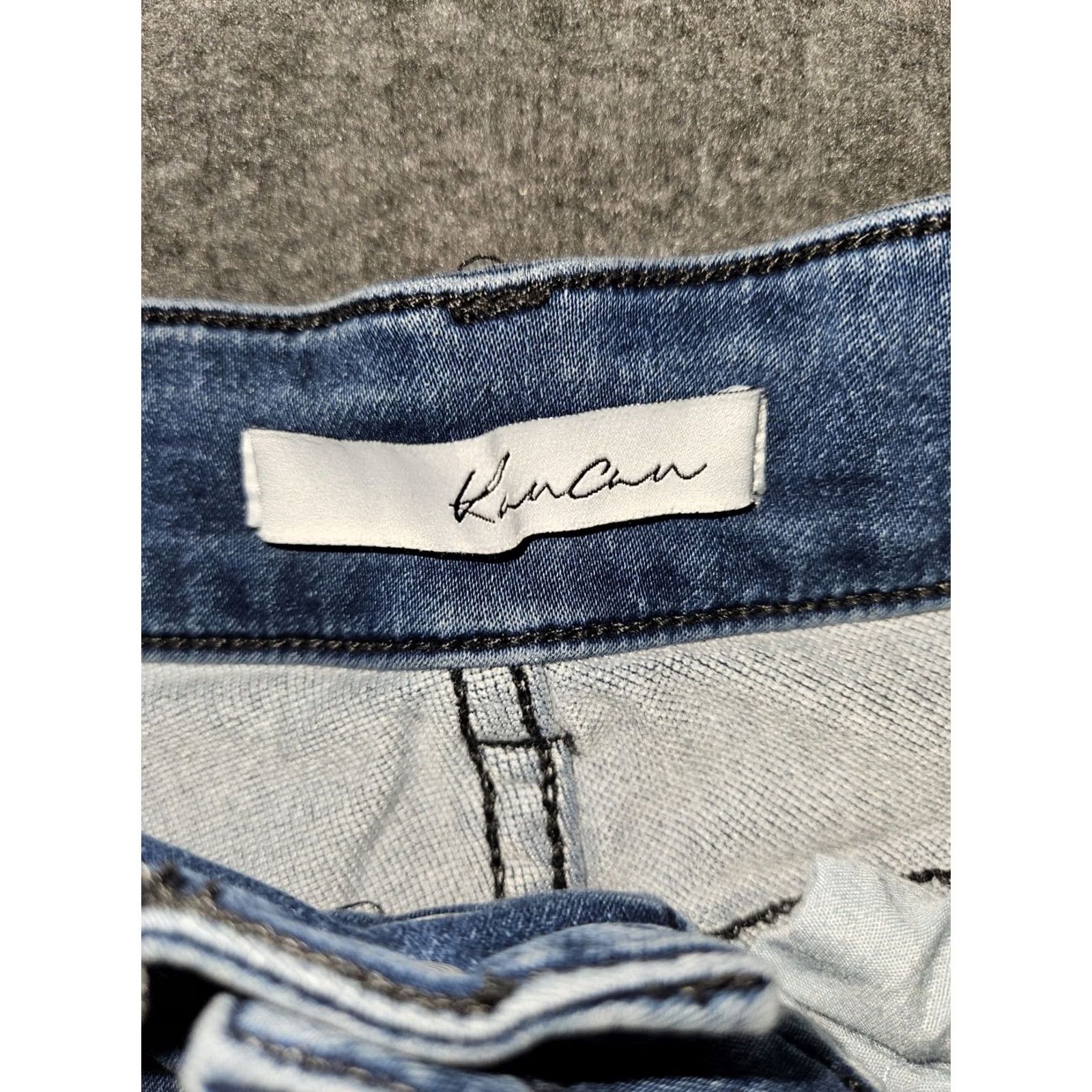Vintage Kancan Jeans Skinny Ankle 5 Juniors Blue Low Rise 27 Inseam Stretch Pockets Logo Den im City Preppy Womens Size 27" / US 4 / IT 40 - 2 Thumbnail