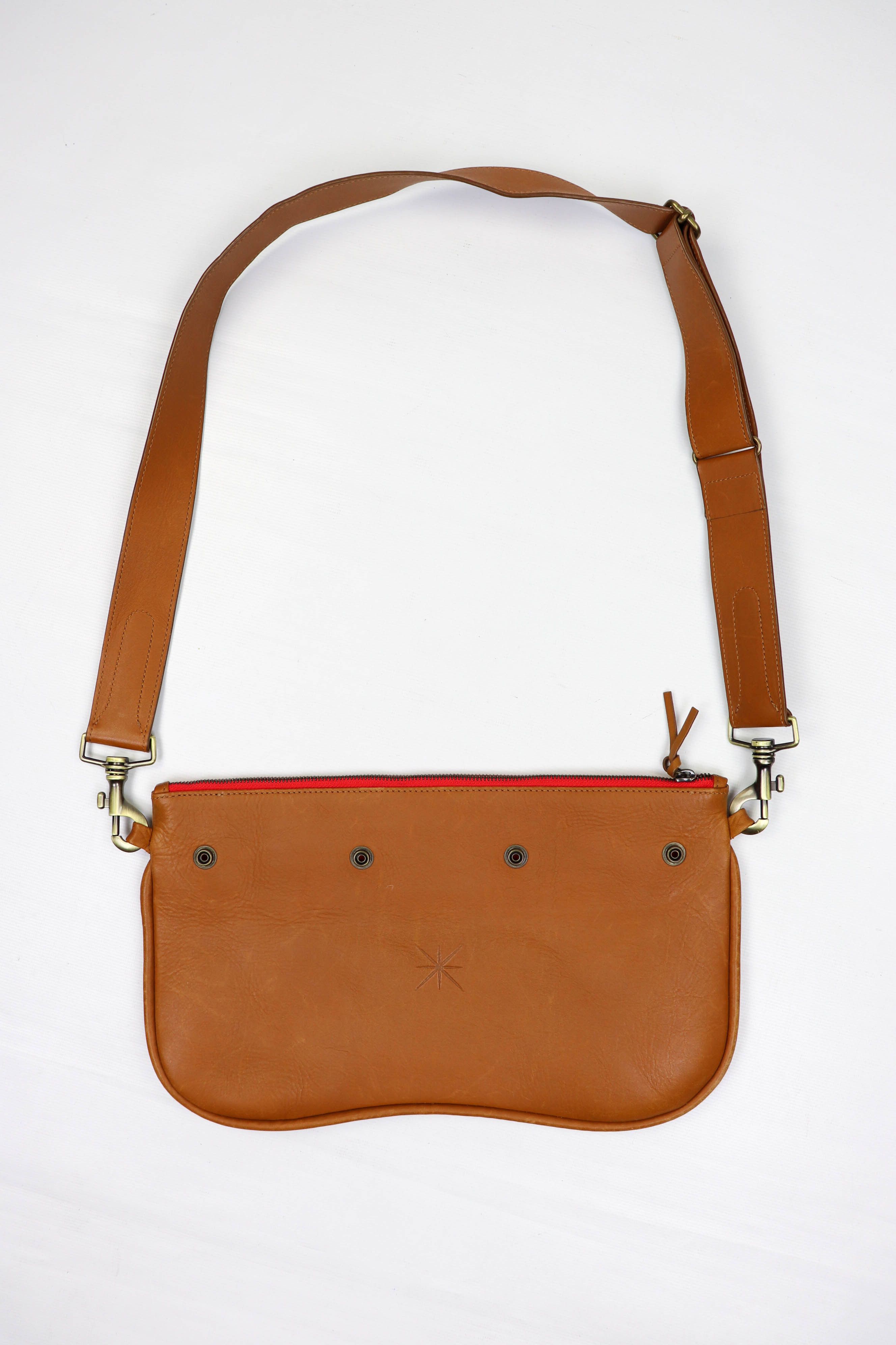 Designer × Leather La Stella Tan Beige Leather Crossbody Shoulder Bag Size ONE SIZE - 6 Thumbnail