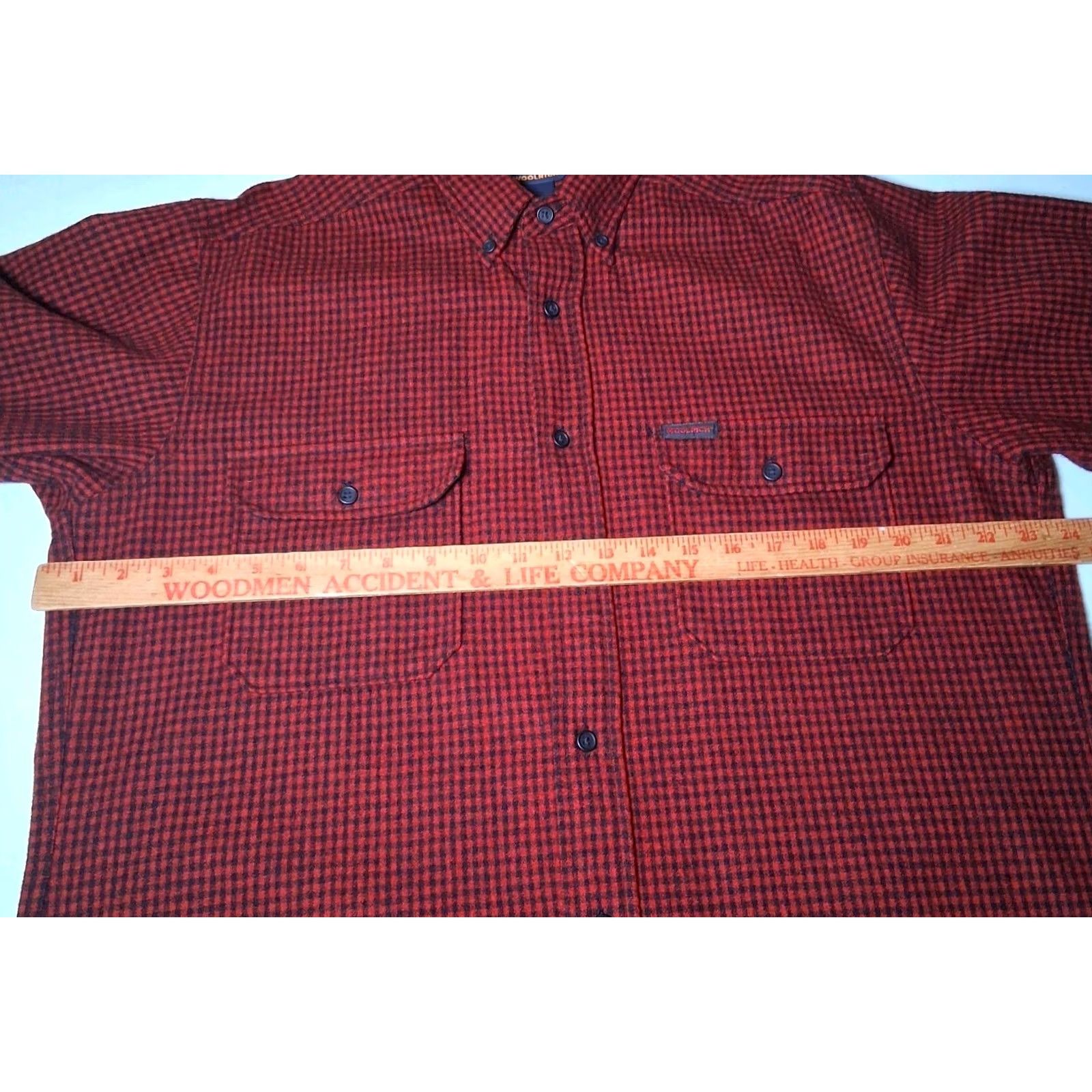 Vintage Woolrich Button-Down Shirt Men M Plaid Red Wool Blend Nylon Wool Outdoorsy Cabin Lumberjack Pockets Regular Fall Winter Spring Size US M / EU 48-50 / 2 - 4 Thumbnail