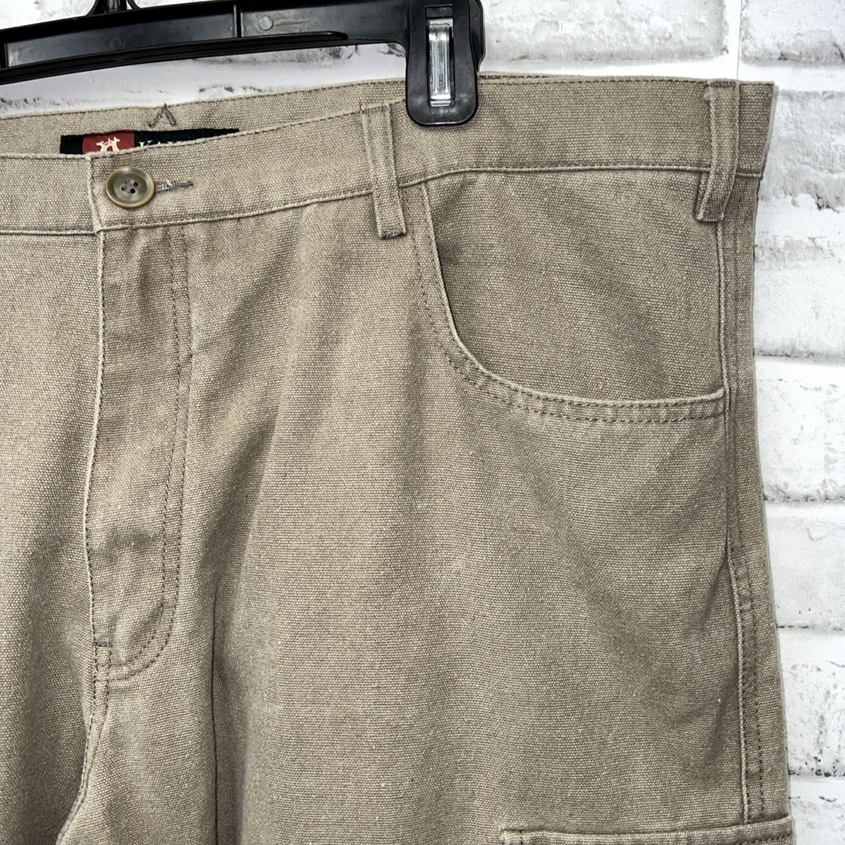 Vintage Kakadu Derby Beige Cargo Pants Mens 2XL 42x32 Beige Cargo 2XL Mens Pants Regular 32in Inseam Size US 39 - 2 Thumbnail