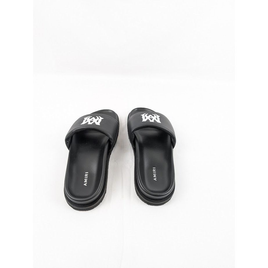 Amiri o1rshd1 Leather Slide in Black / White Size US 7 / EU 40 - 19 Thumbnail