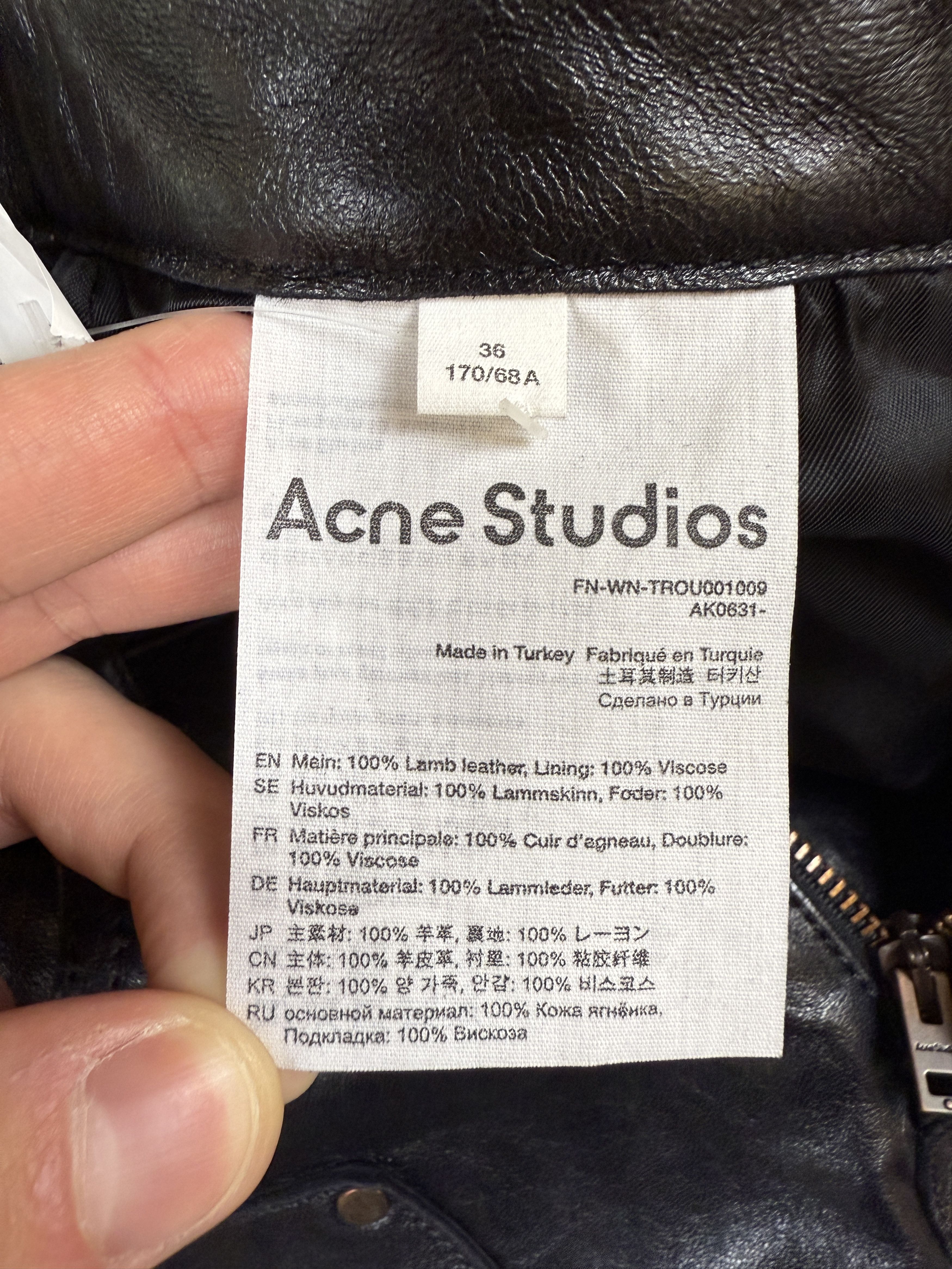 Acne Studios $1835 Acne Studios Paneled Leather Pants Size 27" / US 4 / IT 40 - 10 Thumbnail