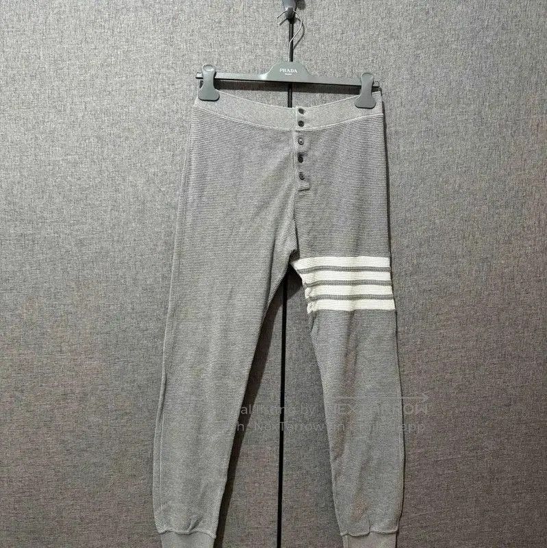 Thom Browne Thom Browne Gray Striped Logo Casual Pants . Size 23" - 1 Thumbnail