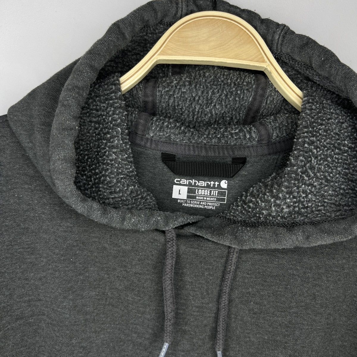 Carhartt × Carhartt Wip Carhartt WiP Hoodie Sweatshirt Hooded Grey Logo Y2K Size US L / EU 52-54 / 3 - 5 Thumbnail