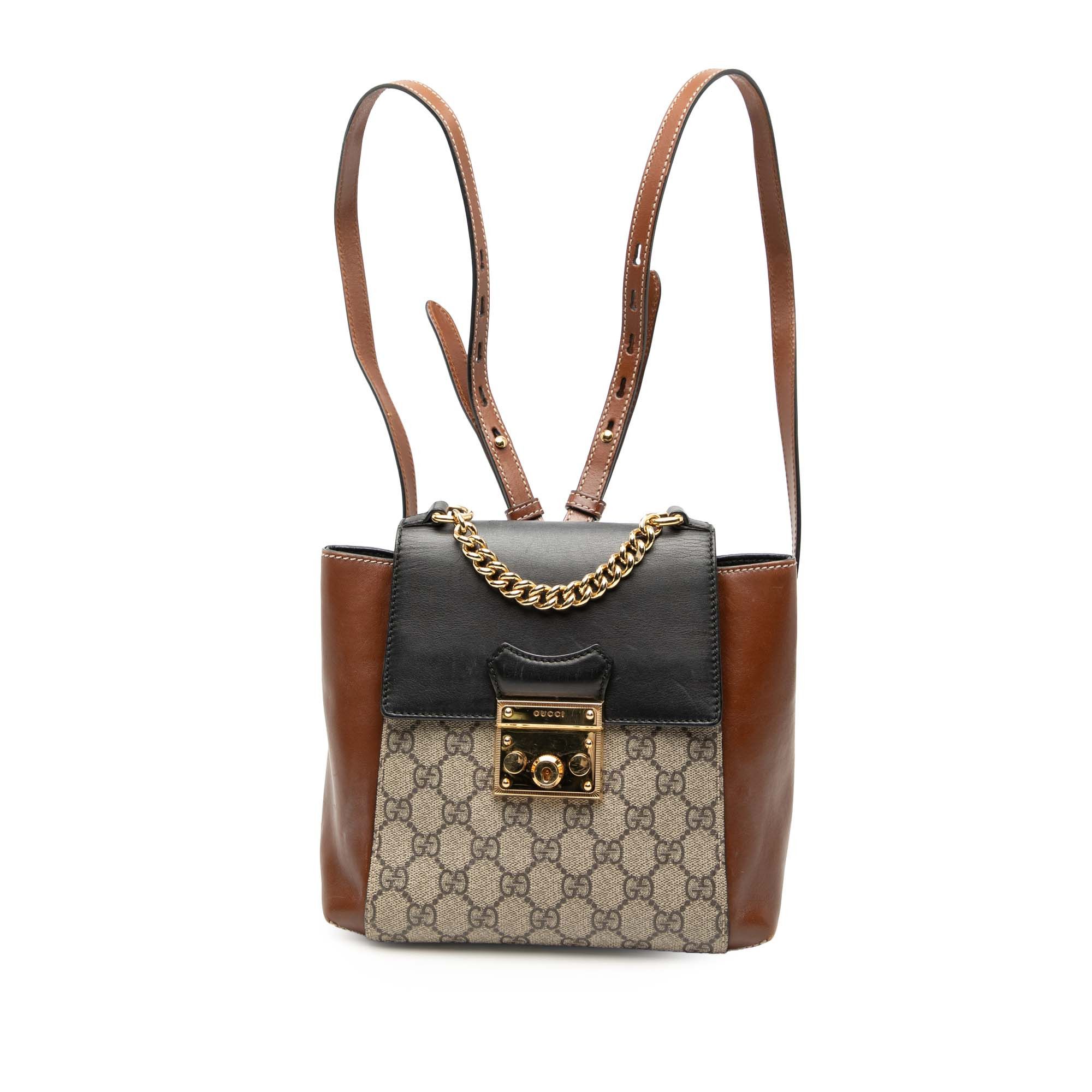 Gucci Gucci GG Supreme Padlock Backpack Size ONE SIZE - 1 Thumbnail