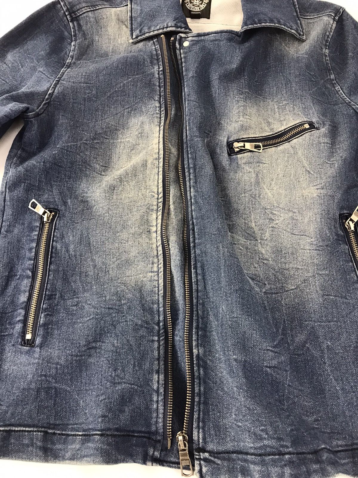 Japanese Brand Vintage Diviner Reckless Life Denim Jacket Zipper Pocket Size US M / EU 48-50 / 2 - 8 Thumbnail