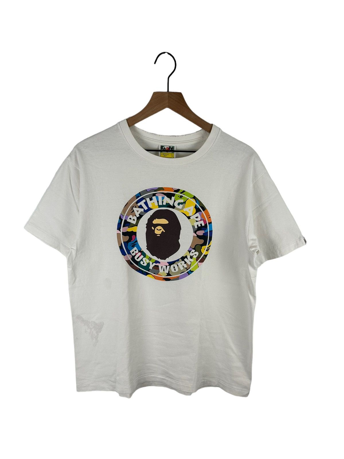Bape Bape Circle Logo Print T-Shirt Size US L / EU 52-54 / 3 - 1 Thumbnail