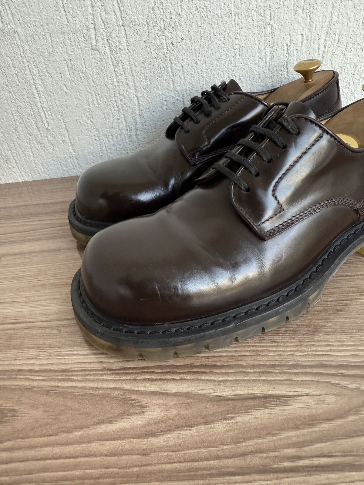 Bottega Veneta Calfskin brush leather derby Size US 8 / EU 41 - 3 Thumbnail