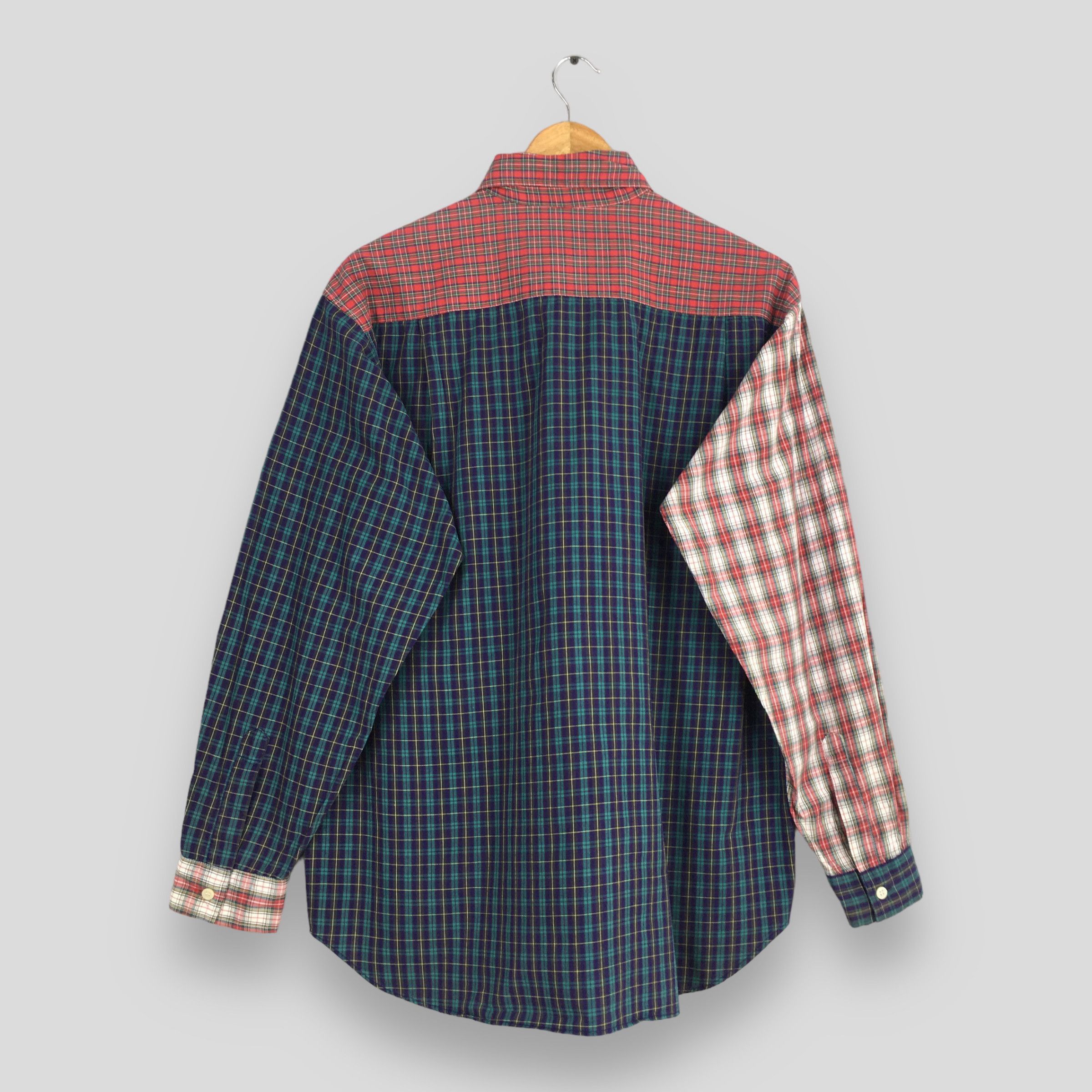 Flannel × L'Homme Rouge × Vintage Vintage Rebuild Flannel Checkered Tartan Shirt Medium Size US M / EU 48-50 / 2 - 7 Thumbnail