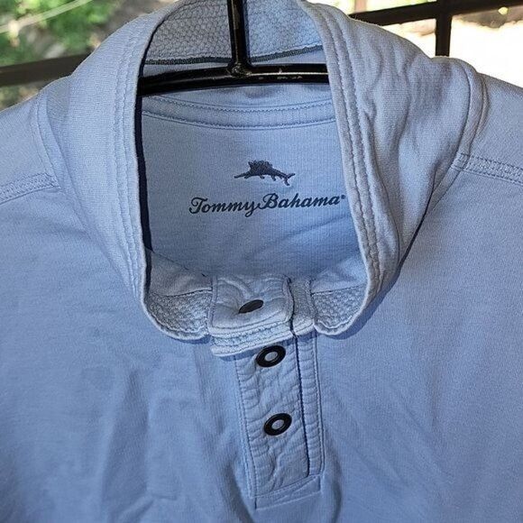 Tommy Bahama Tommy Bahama Sz. L Baby Blue 1/4 Buttoned Logo Embroidered C Size US L / EU 52-54 / 3 - 4 Thumbnail