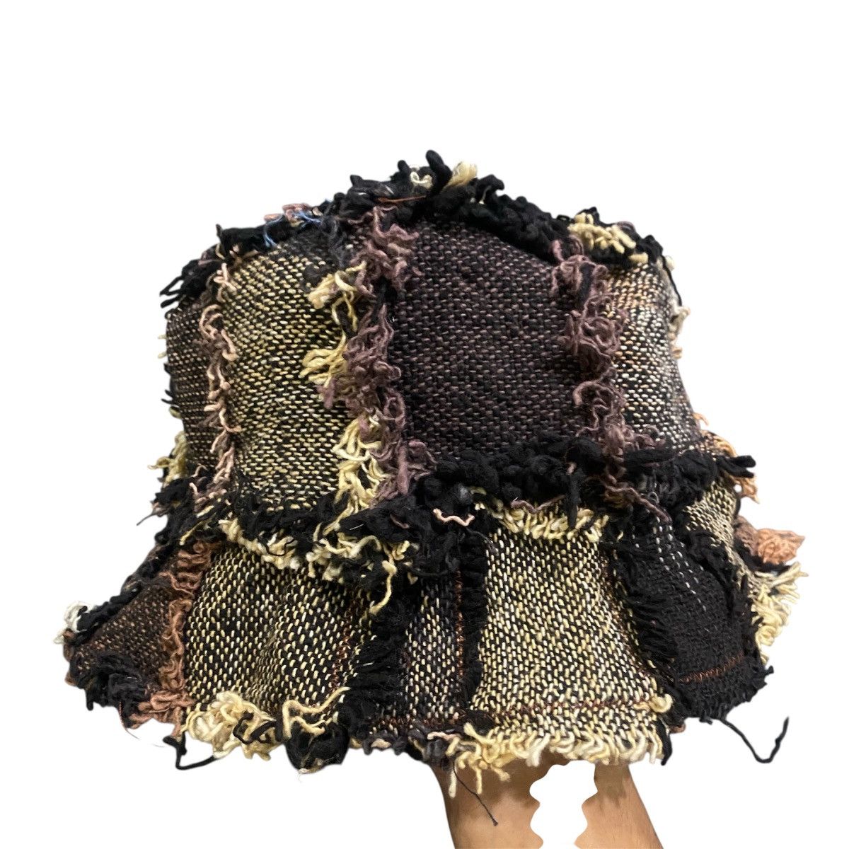 Handmade Handmade Patchwork Boho Bucket Hat Artisan Craft Avant Garde Size ONE SIZE - 4 Thumbnail