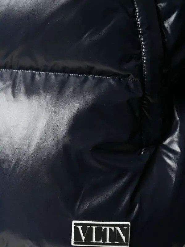 Valentino o1y0525 Logo Shell Jacket in Midnight Blue Size US M / EU 48-50 / 2 - 2 Thumbnail