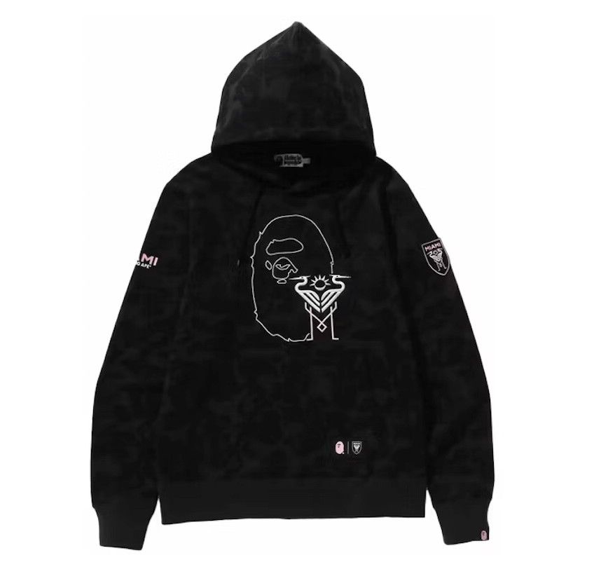 Bape x Inter Miami CF Camo Hooded Sweatshirt Black Size US XL / EU 56 / 4 - 1 Thumbnail