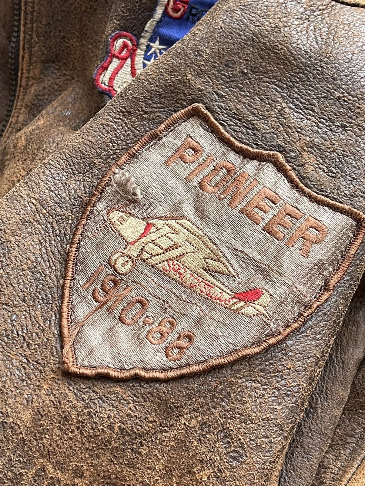 Other 80s A2 Flyers vintage leather jacket Rare Ghetto blast patch Size US L / EU 52-54 / 3 - 20 Thumbnail