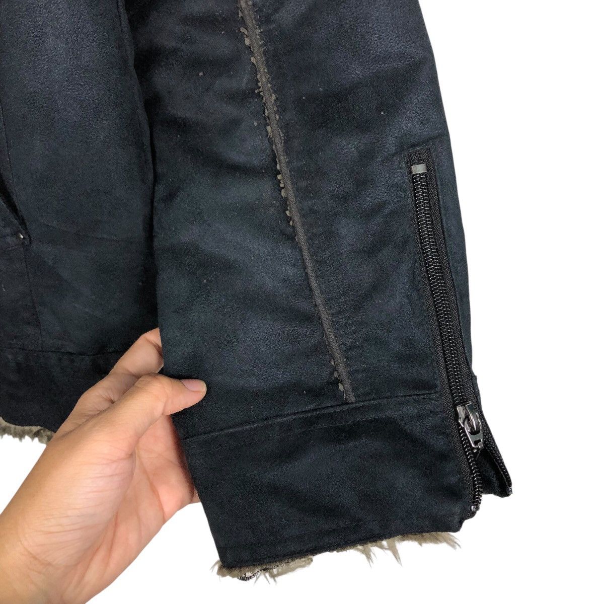 Japanese Brand 📌Vintage Biker Jacket Splendid Satisfaction Fur Bottom Size US L / EU 52-54 / 3 - 16 Thumbnail