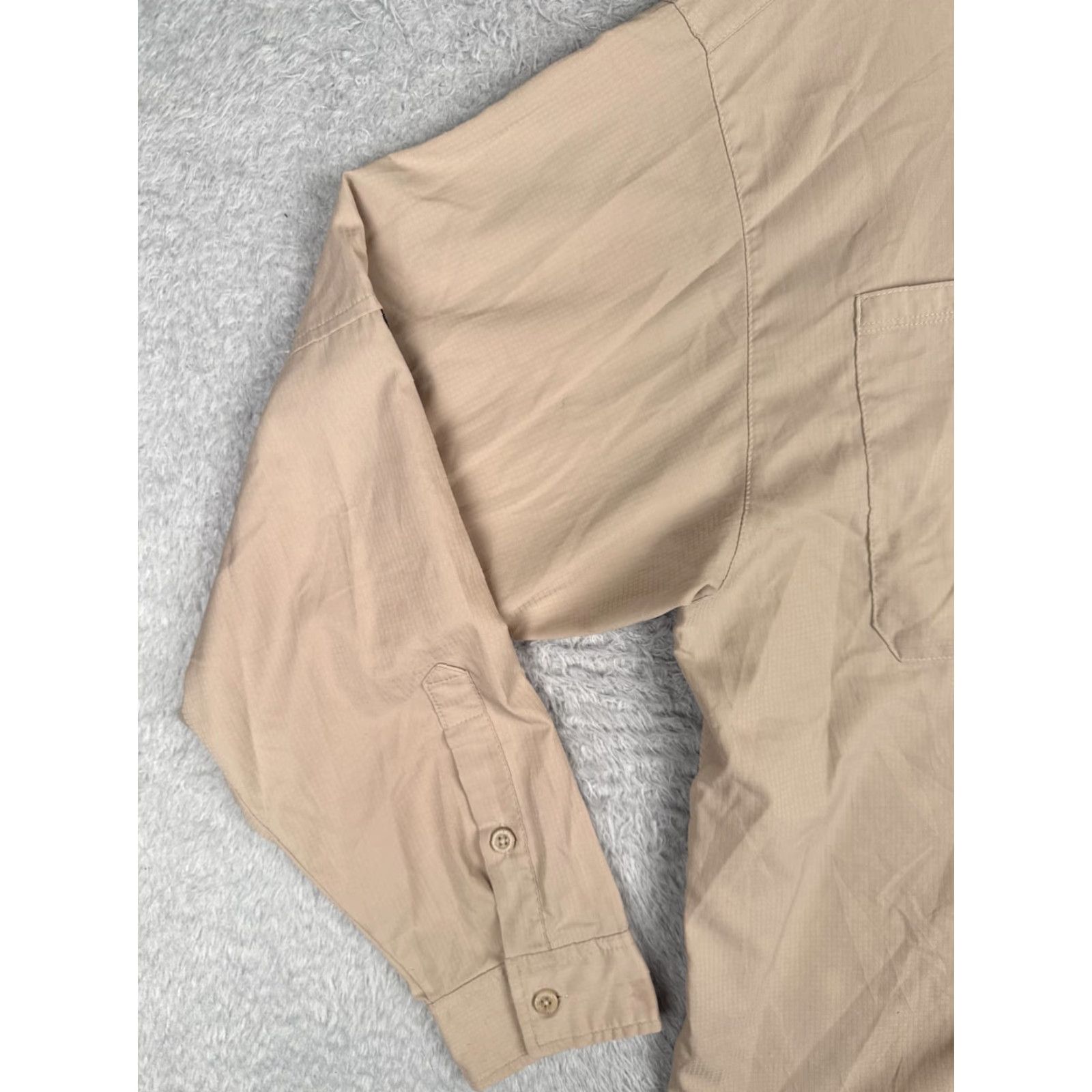 Vintage Columbia Shirt Men XL Beige Button Up Long Sleeve Fishing Angler Outdoor PFG Vented All Seasons Breathable Pocket Button-Up Mens Size US XL / EU 56 / 4 - 3 Thumbnail